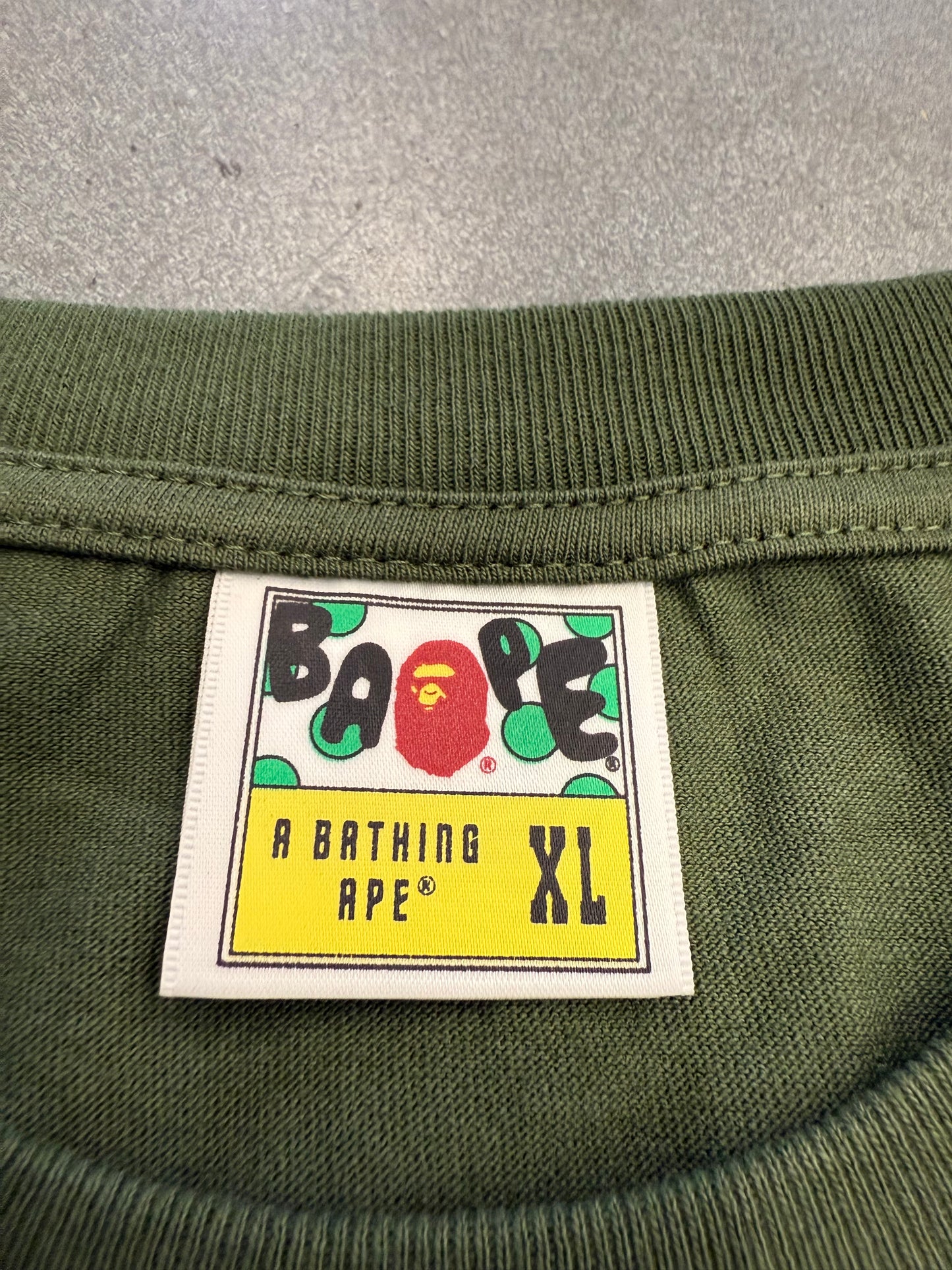 2020 A BATHING APE BAPE COLLEGE TEE - GREEN