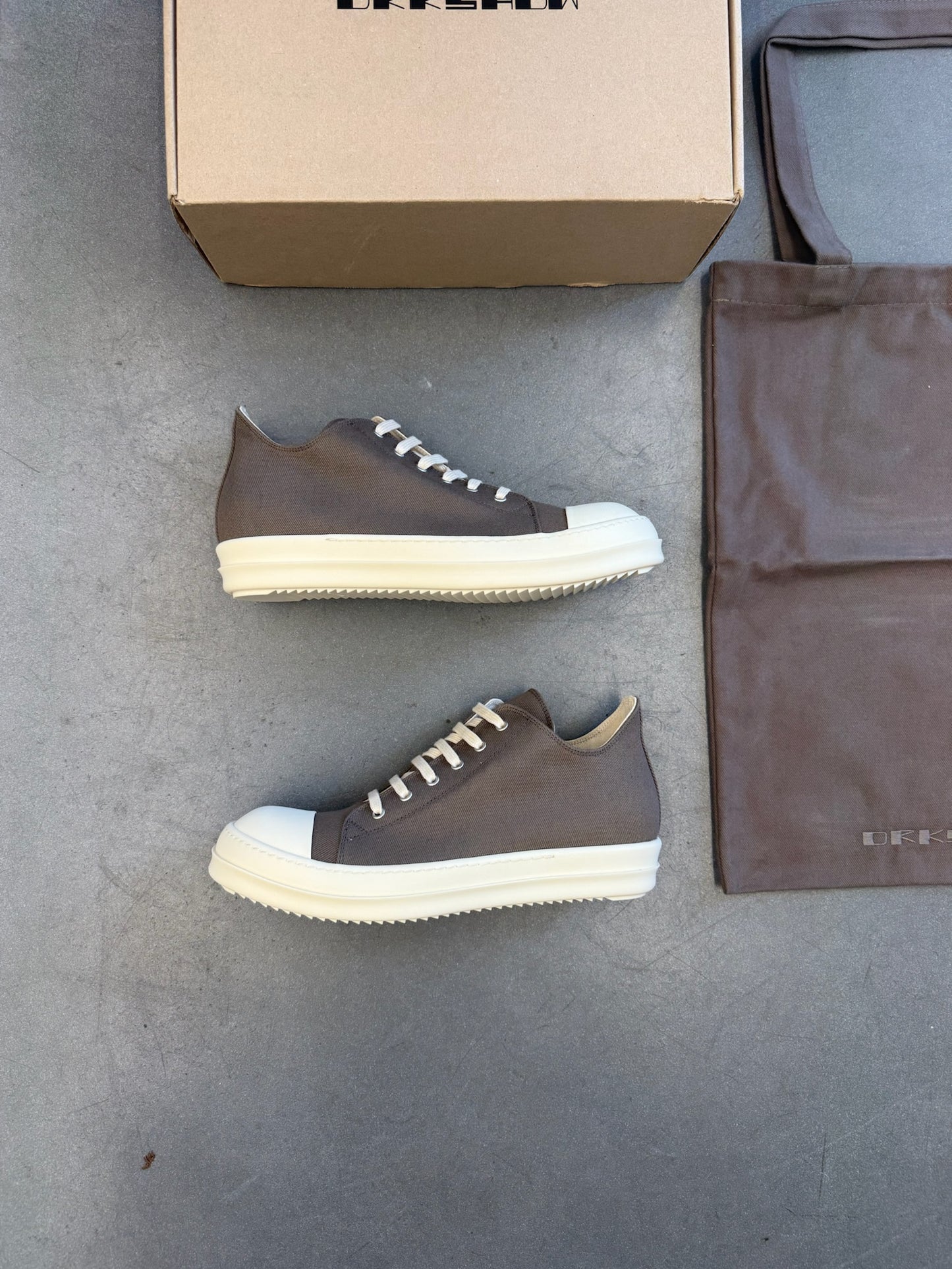 RICK OWENS DRKSHDW RAMONE SNEAKERS LOW DUST