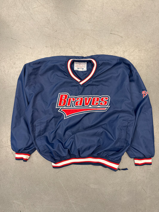 90S ATLANTA BRAVES STARTER V NECK JACKET (STARTER TAG)