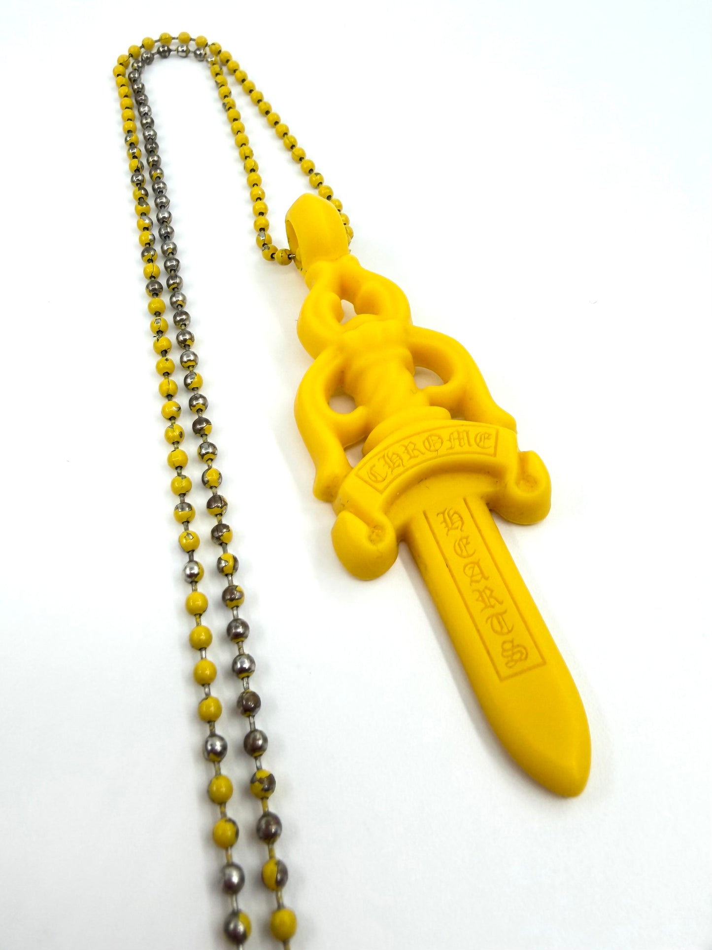 CHROME HEARTS SILICONE DAGGER PENDANT - YELLOW