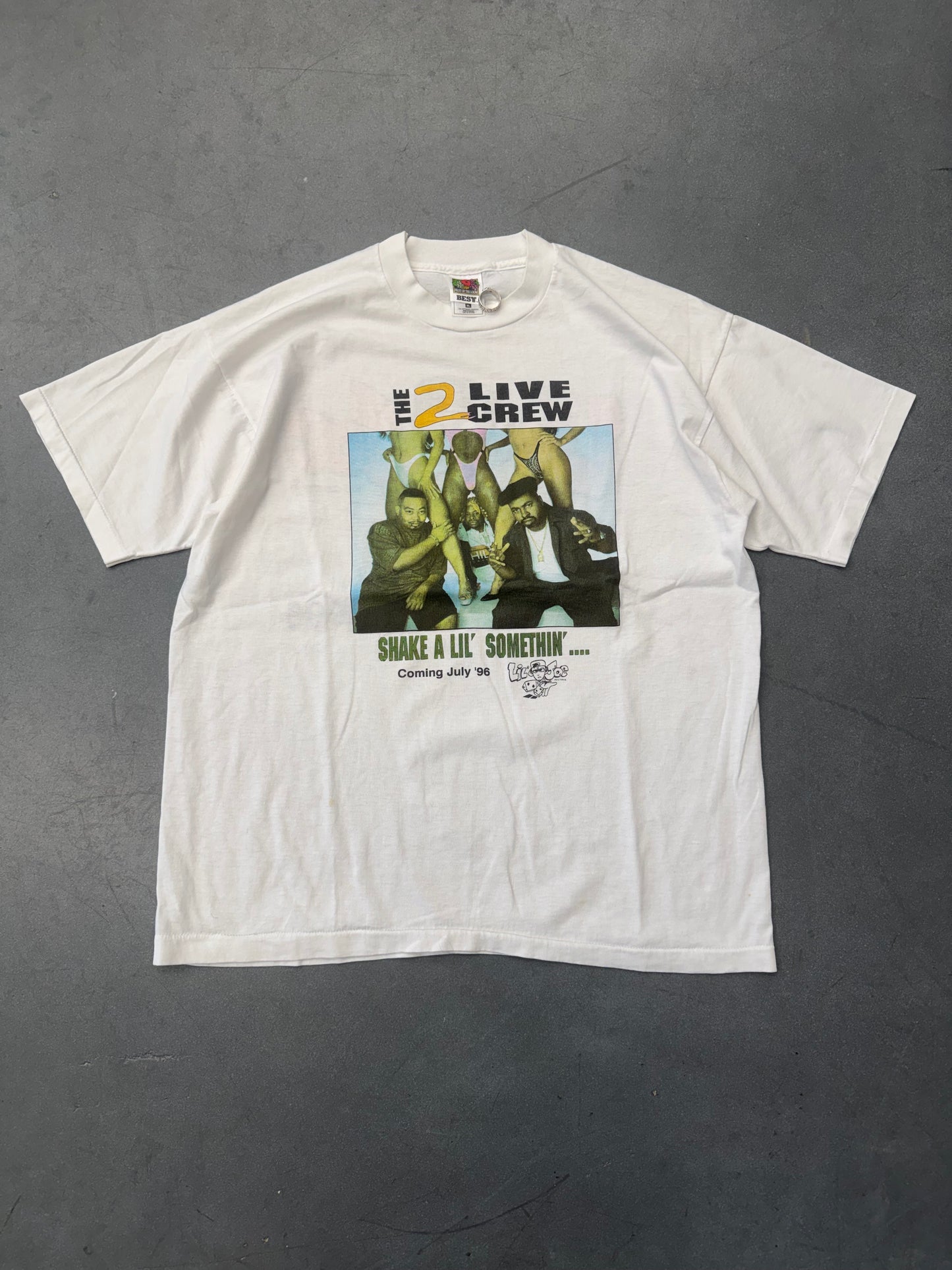 1996 THE 2 LIVE CREW SHAKE A LIL' SOMETHIN ALBUM COVER TEE (FOTL TAG)