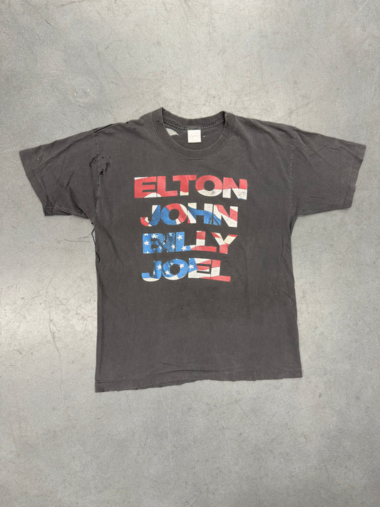 1994 ELTON JOHN AND BILLY JOEL FACE TO FACE DISTRESSED AND FADED TOUR TEE (MURINA TAG)