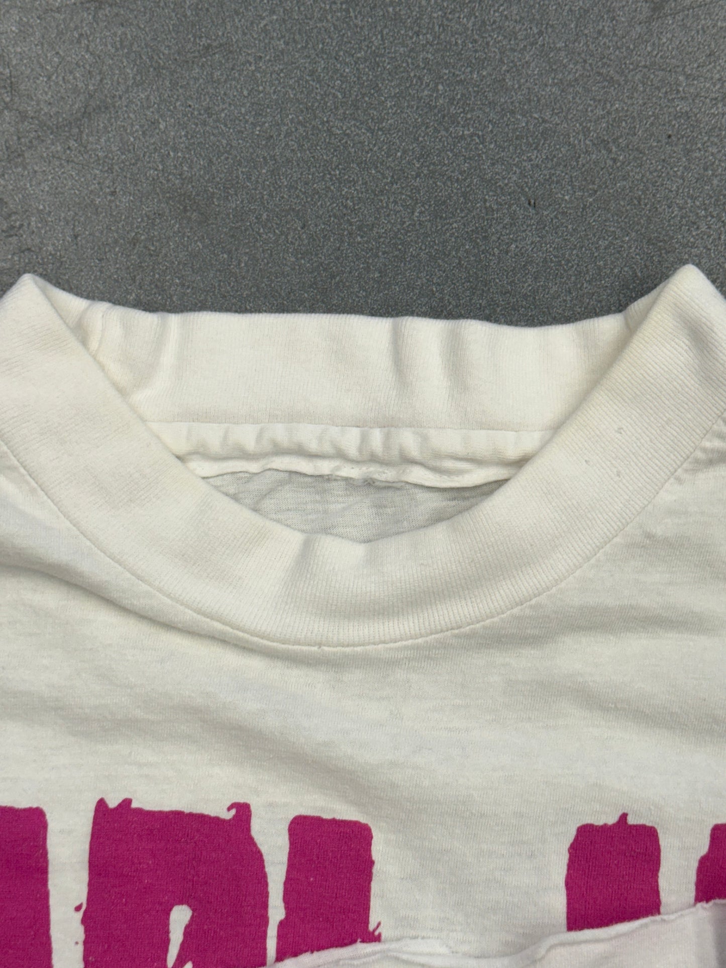 90S HELTER SKELTER PEARL JAM WORLD TOUR CROPPED AND ALTERED TEE (CUT TAG)