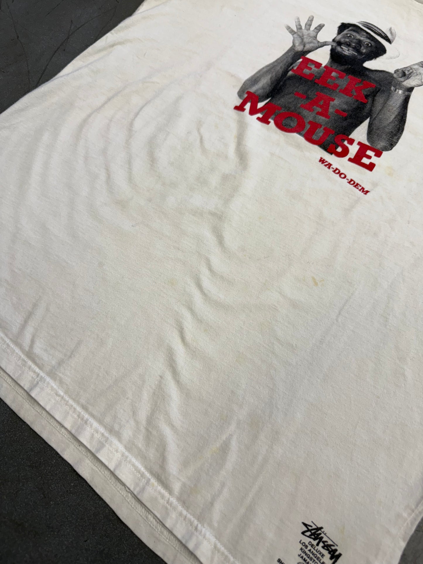 VINTAGE STUSSY YELLOWMAN EEK A MOUSE TEE