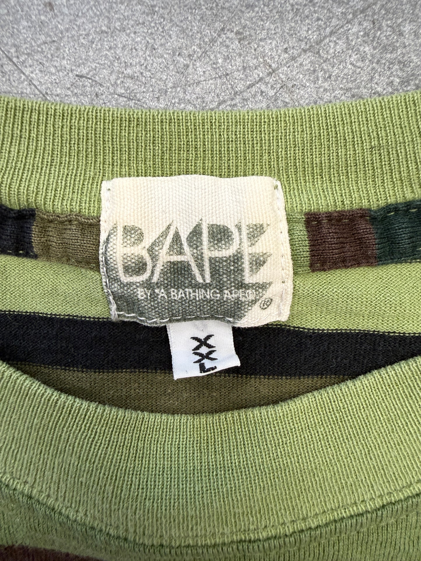 90'S A BATHING APE BAPE KAWS STRIPED LONG SLEEVE T SHIRT