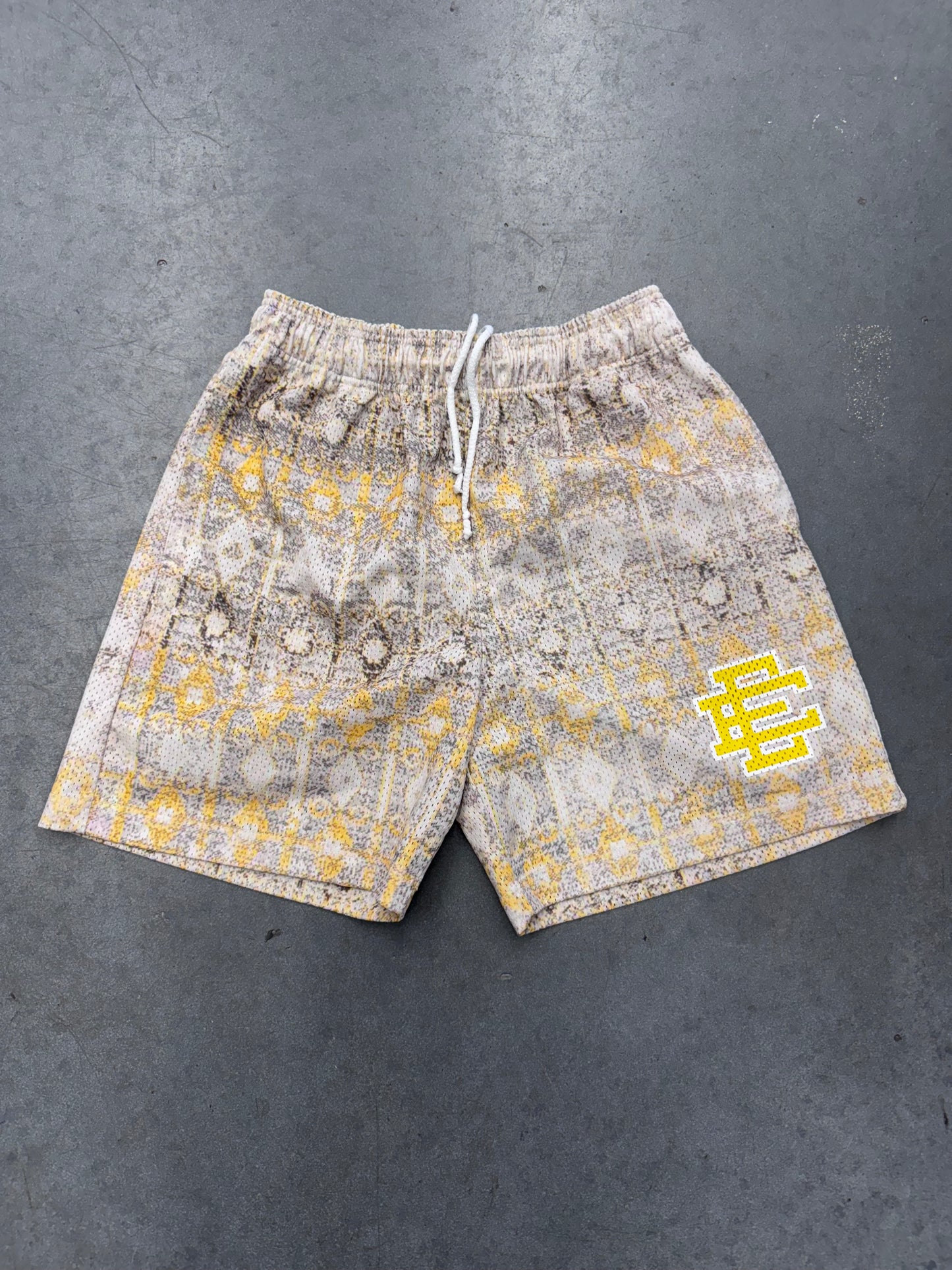 SS20 ERIC EMANUEL EE BASIC RUG SHORT - GRAY/YELLOW