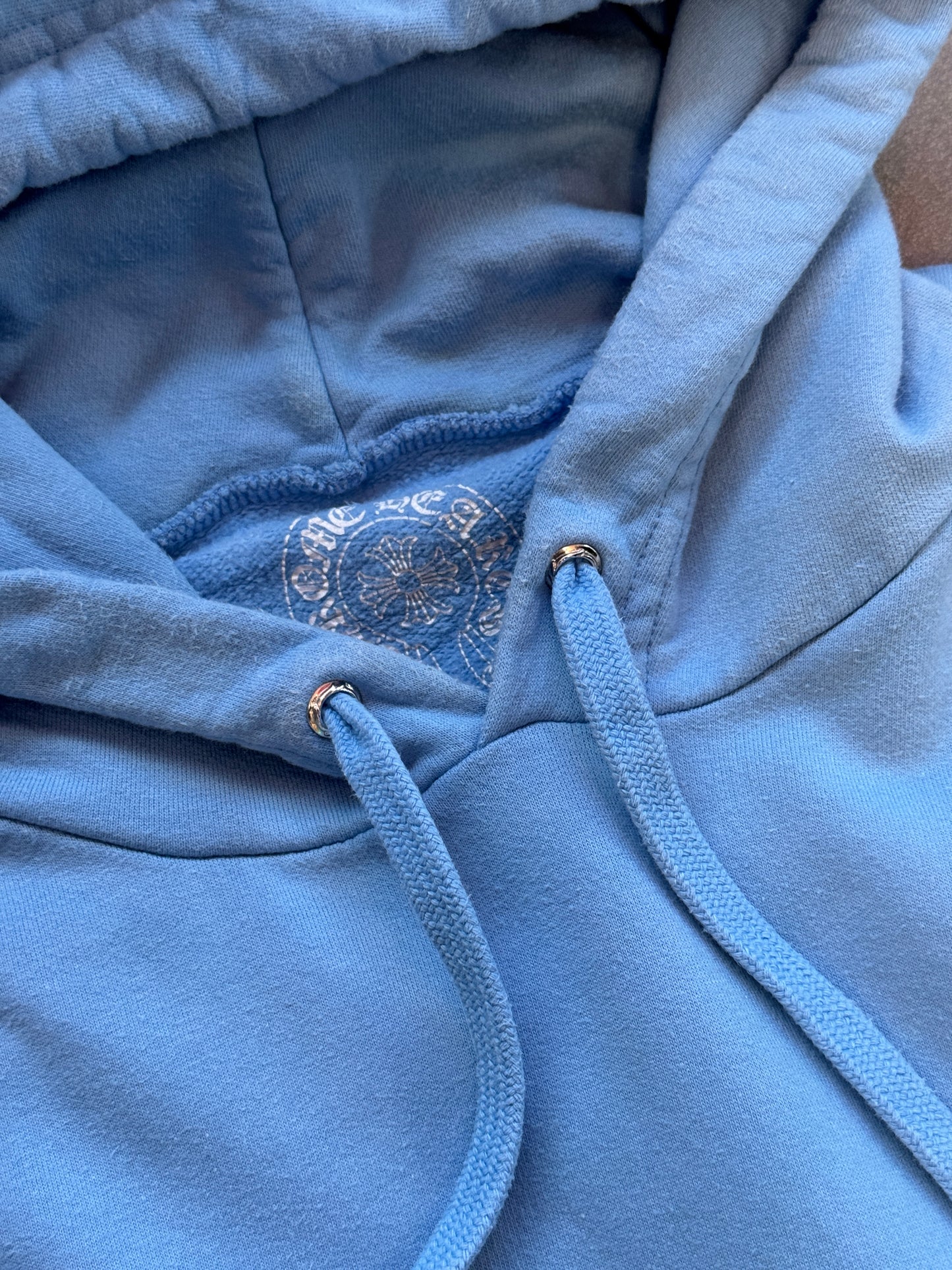CHROME HEARTS DRAKE CERTIFIED LOVER BOY PULLOVER HOODIE - BLUE