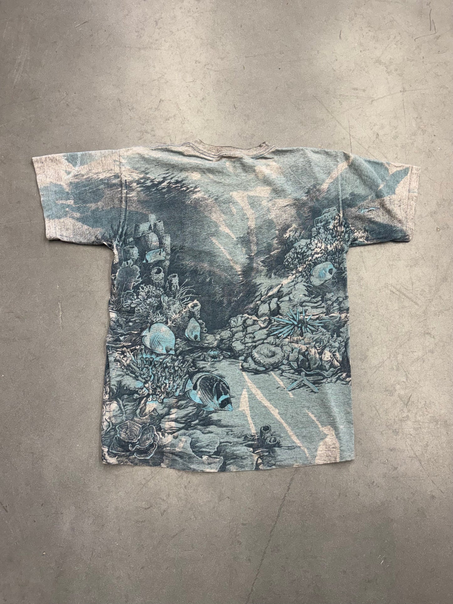 1994 HABITAT SEA TURTLES AOP BLEACHED TEE (SIGNAL SPORT TAG)