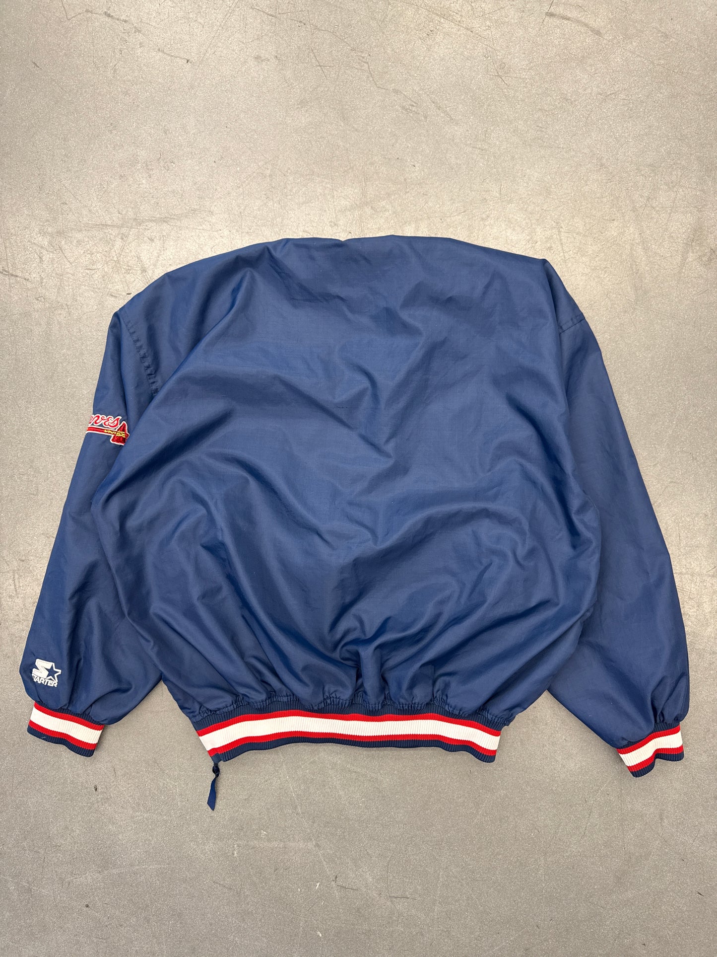 90S ATLANTA BRAVES STARTER V NECK JACKET (STARTER TAG)