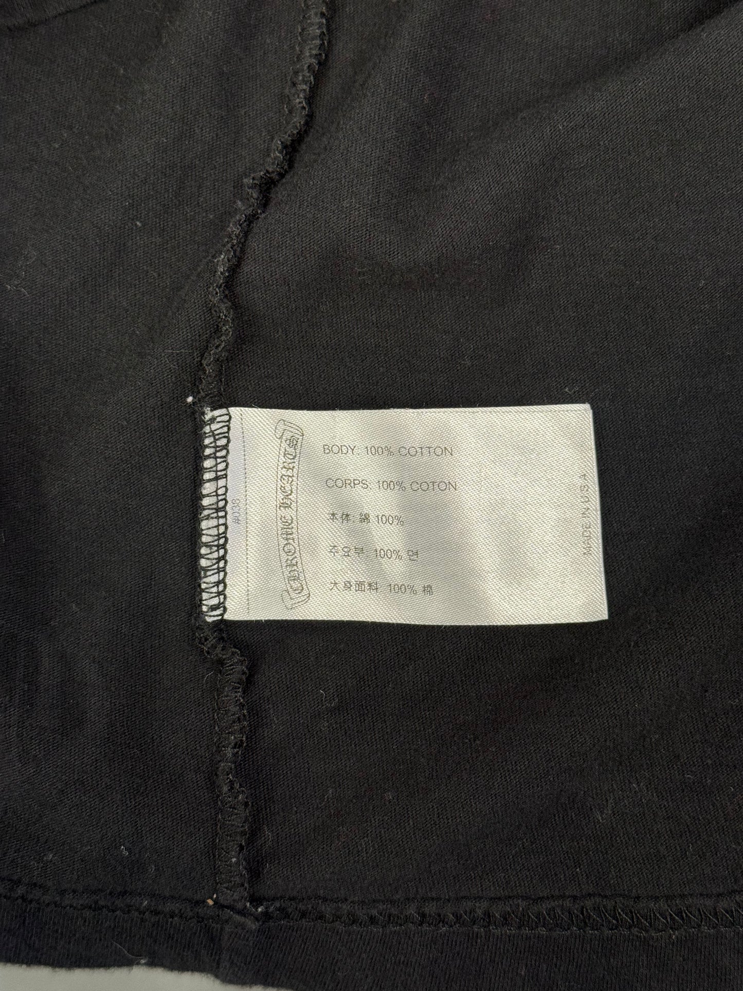CHROME HEARTS SCRIPT COLLAR TEE - BLACK