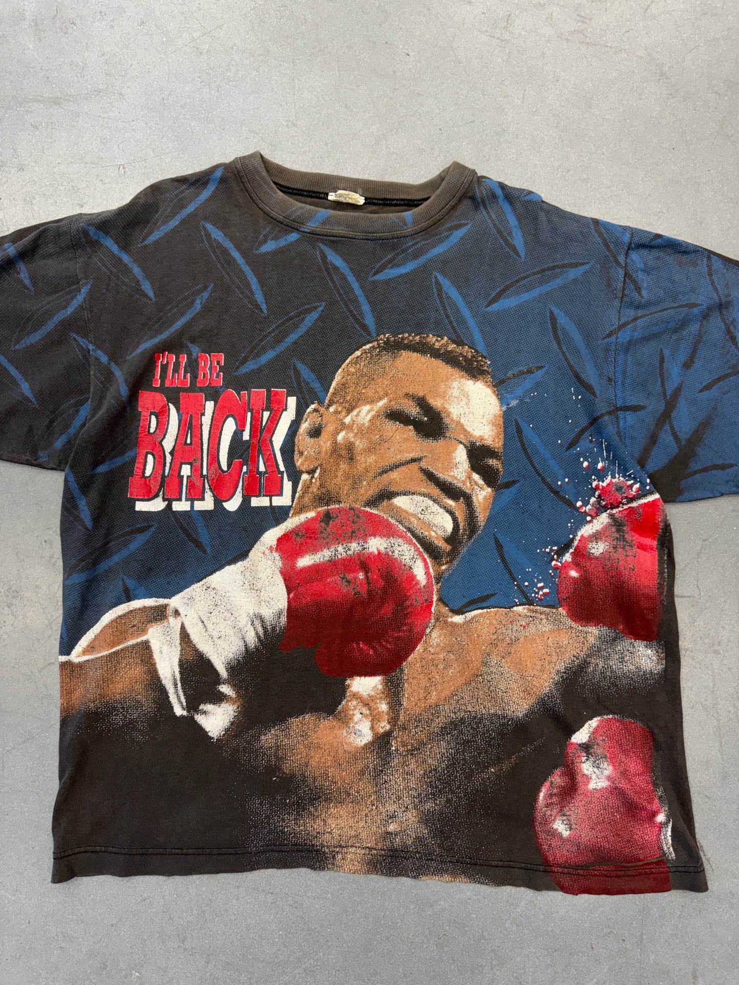 90'S MIKE TYSON ILL BE BACK JUMBO PRINT TEE (SUN AIR TAG)