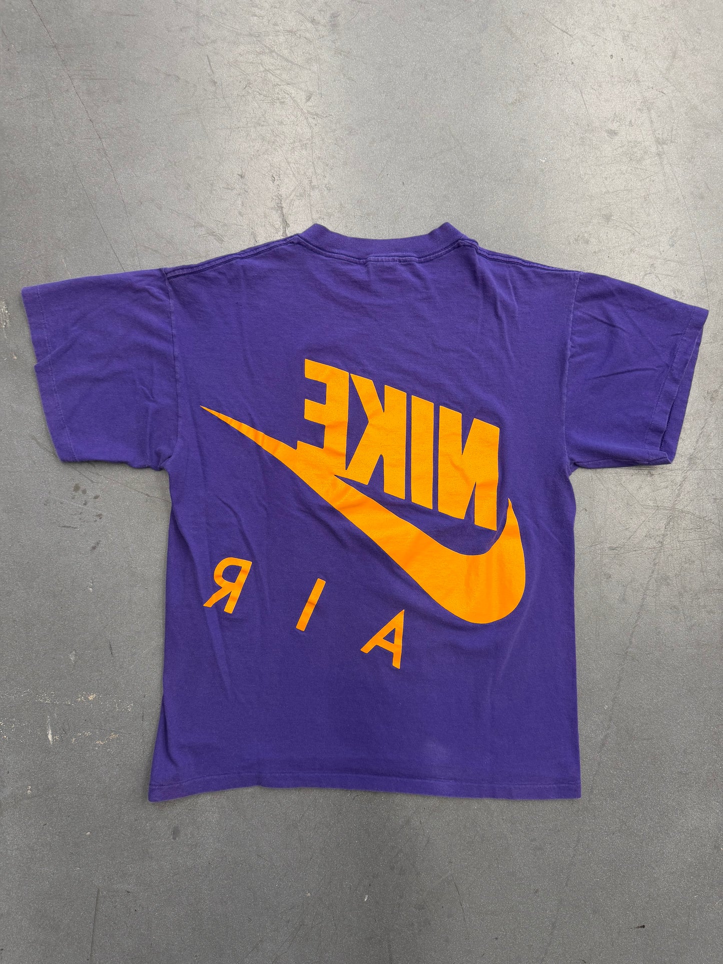 90S NIKE AIR ORANGE LOGO PURPLE TEE (GREY/RED/WHITE TAG)