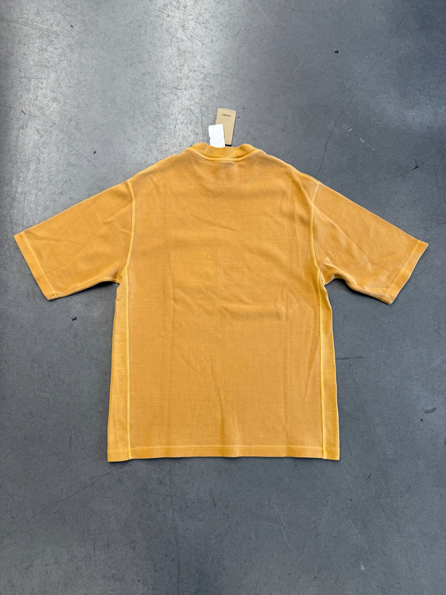 YEEZY SEASON 3 RUGBY CONSTRUCTION SHORT SLEEVE POCKET TEE - YELLOW (XS) (NWT)