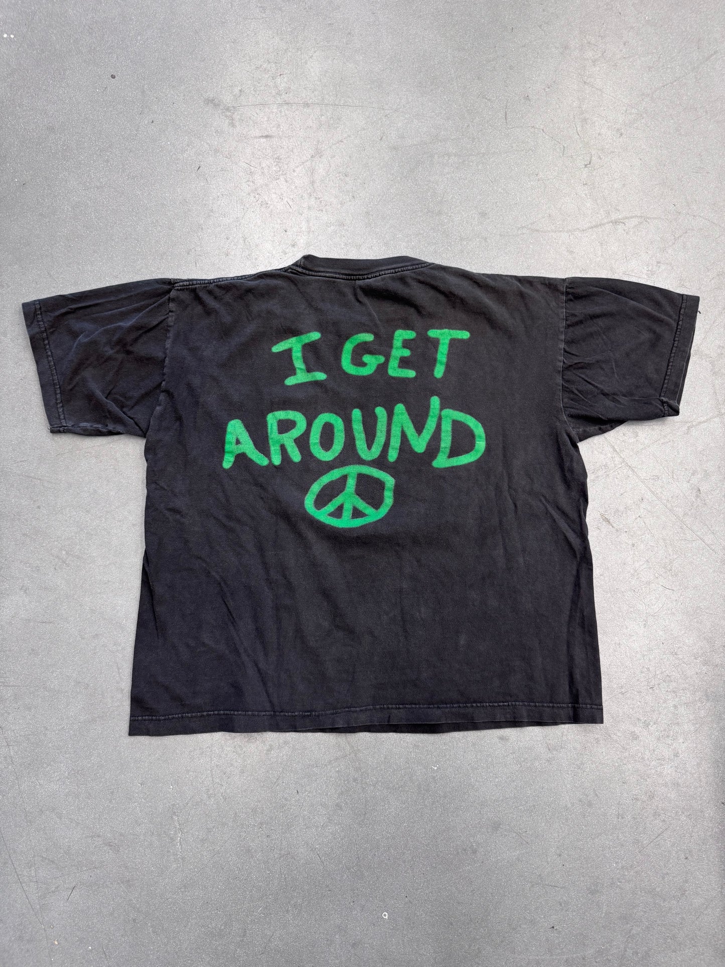 90S MIAMI HURRICANES I GET AROUND MOTORCYCLE TEE (TOUR CHAMP TAG)