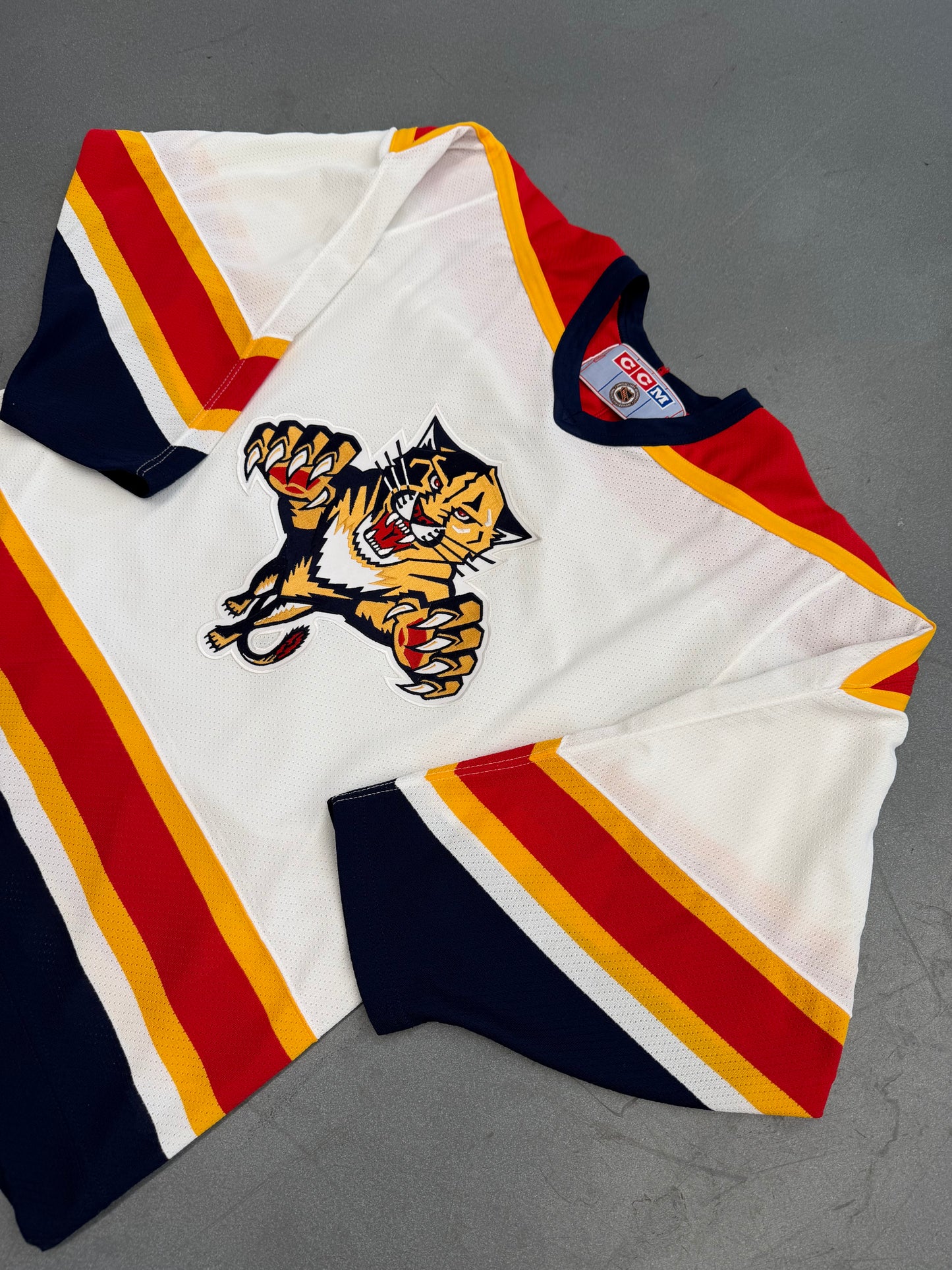 90'S FLORIDA PANTHERS NHL CCM WHITE HOCKEY JERSEY