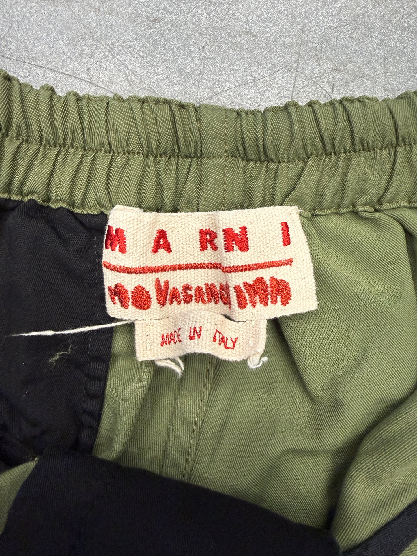 MARNI X NO VACANCY INN GABARDINE PANT - STONE GREEN