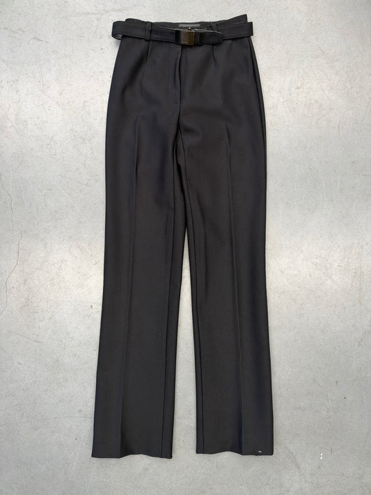 PRADA WOMEN'S BELTED CASUAL SLACKS