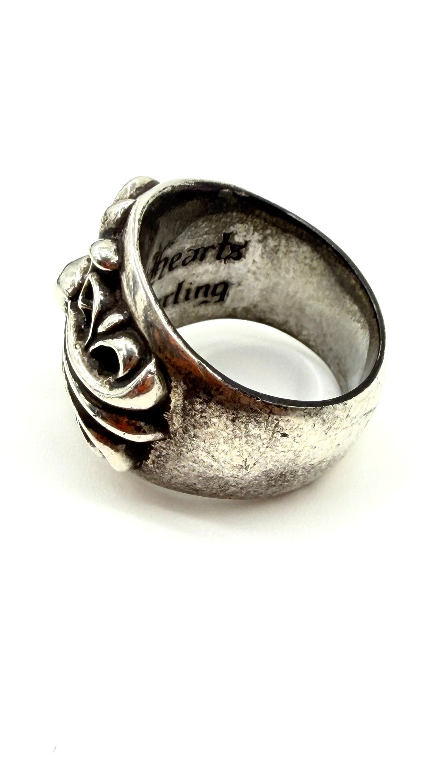 CHROME HEARTS KEEPER SILVER RING