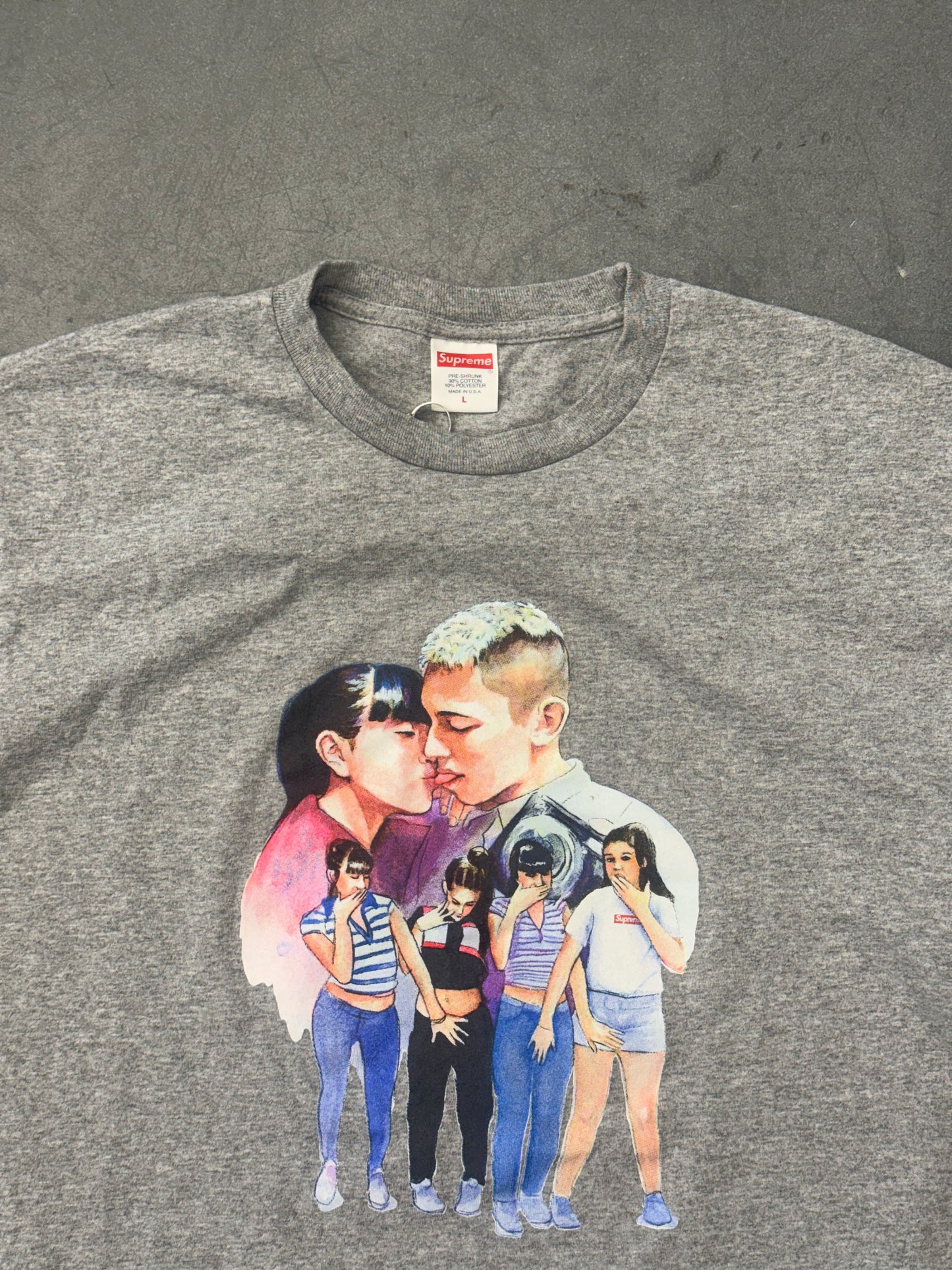 FW17 SUPREME KISS TEE - HEATHER GREY