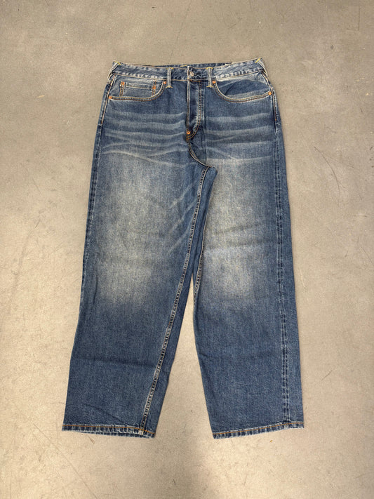 EVISU GRAFFITI DIACOCK PRINT DENIM JEANS - BLUE/BLUE