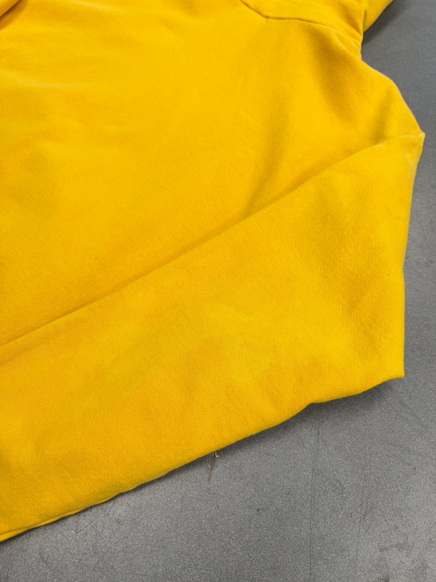 90'S NIKE SIDE SWOOSH PULLOVER HOODIE (WHITE NIKE TAG) - MUSTARD