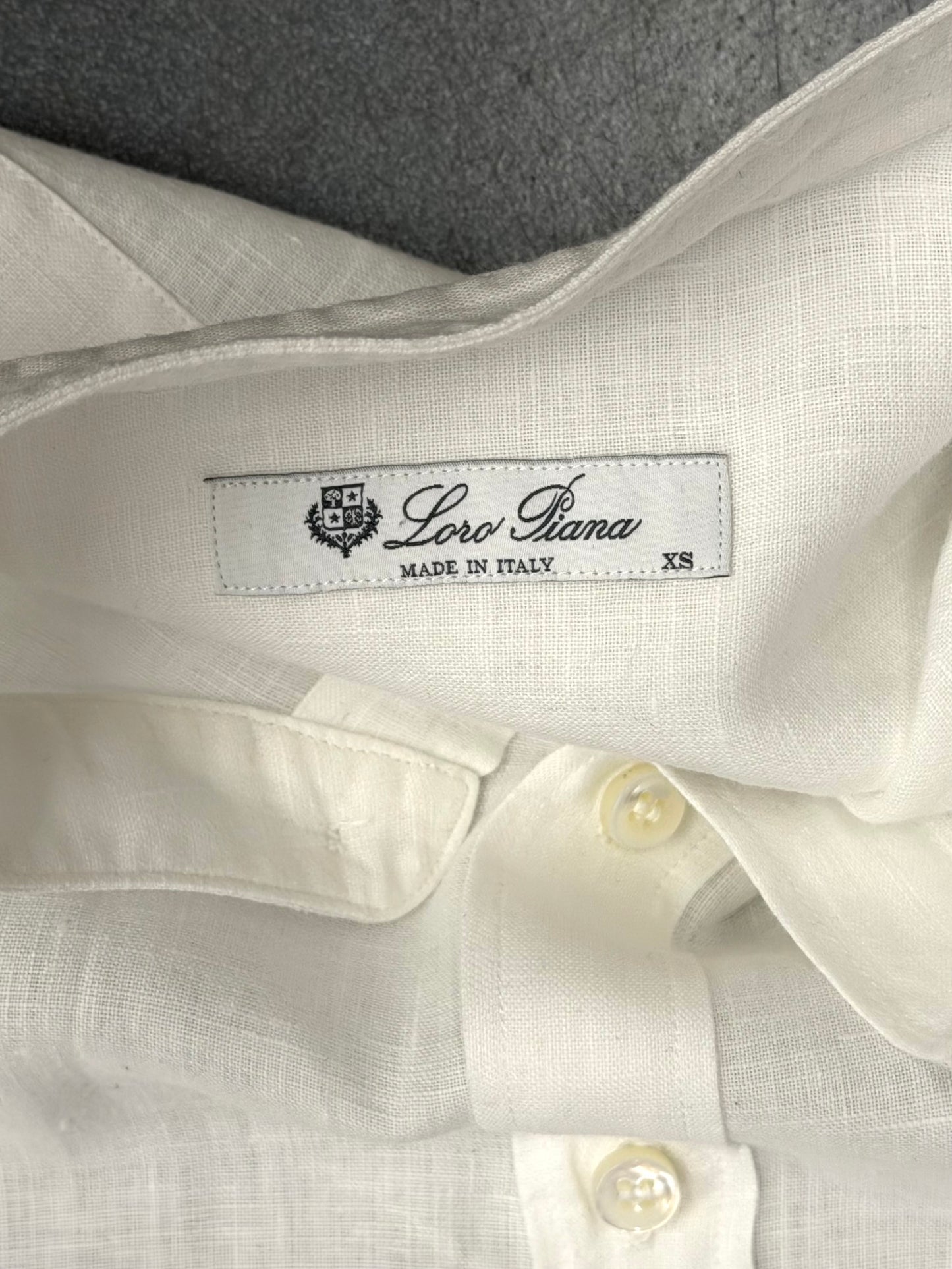 LORO PIANA ELIA LINEN SHIRT - WHITE (XS)