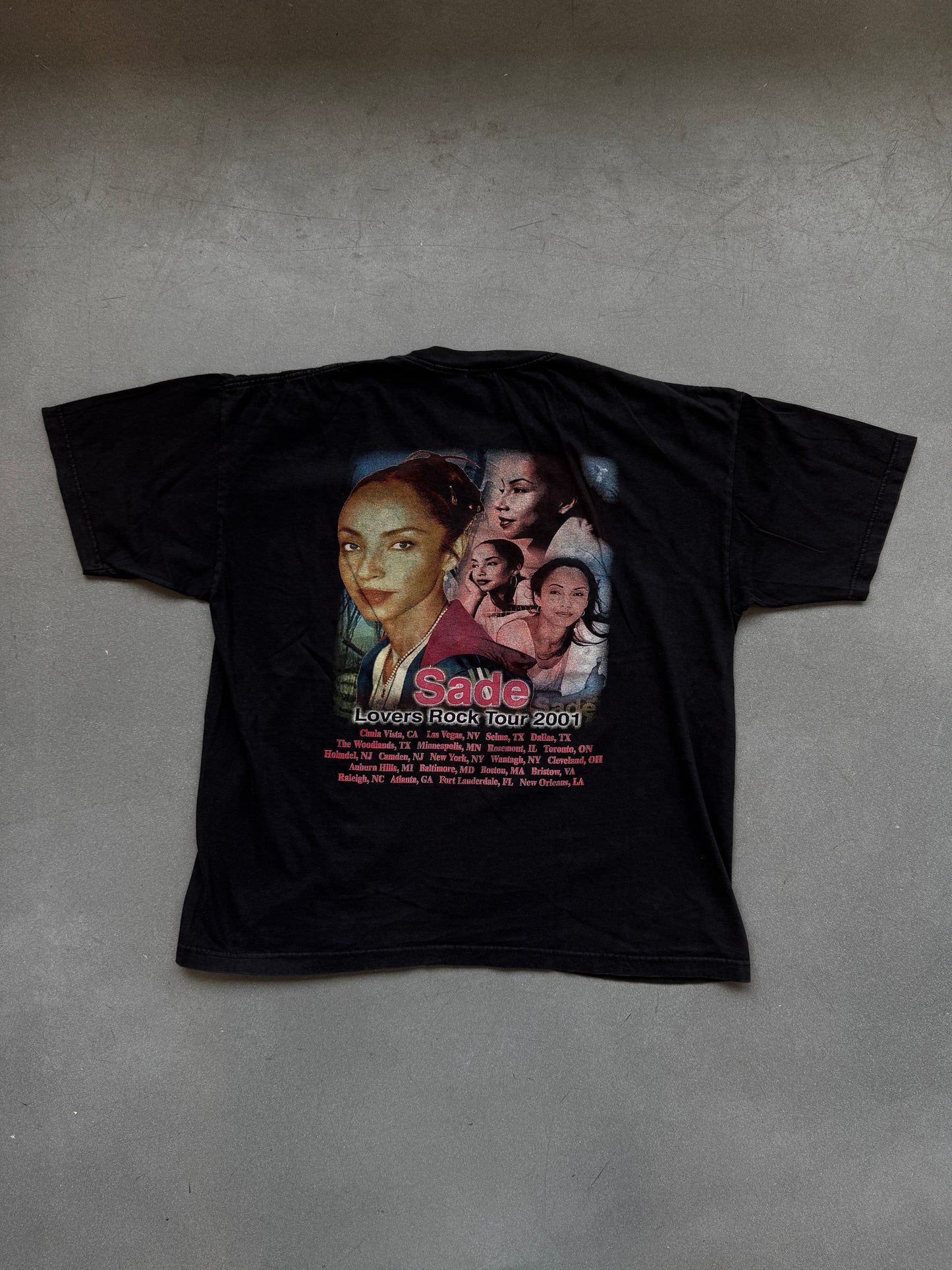 2001 SADE LOVERS ROCK TOUR BOOTLEG LOT TEE (TOUR CHAMP TAG)