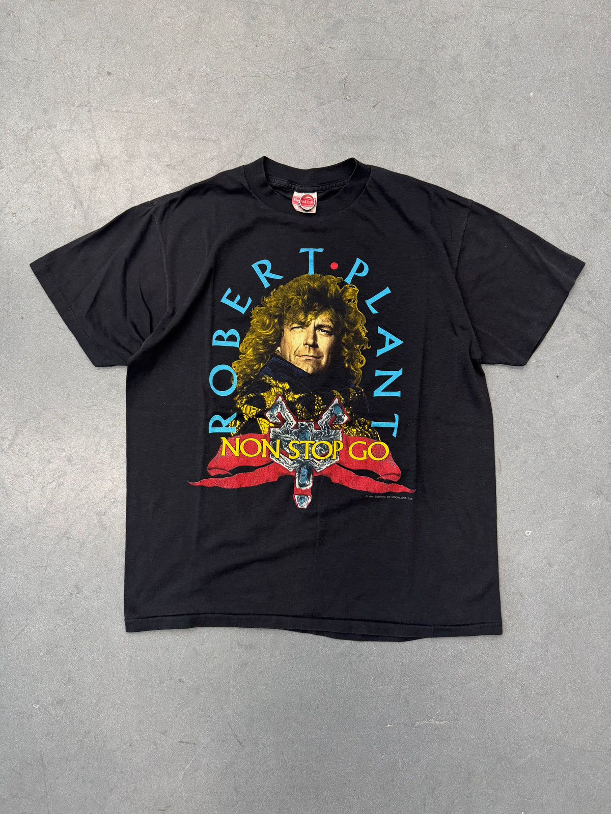 1988 ROBERT PLANT NON STOP GO WORLD TOUR TEE (ROYAL FIRST CLASS TAG)