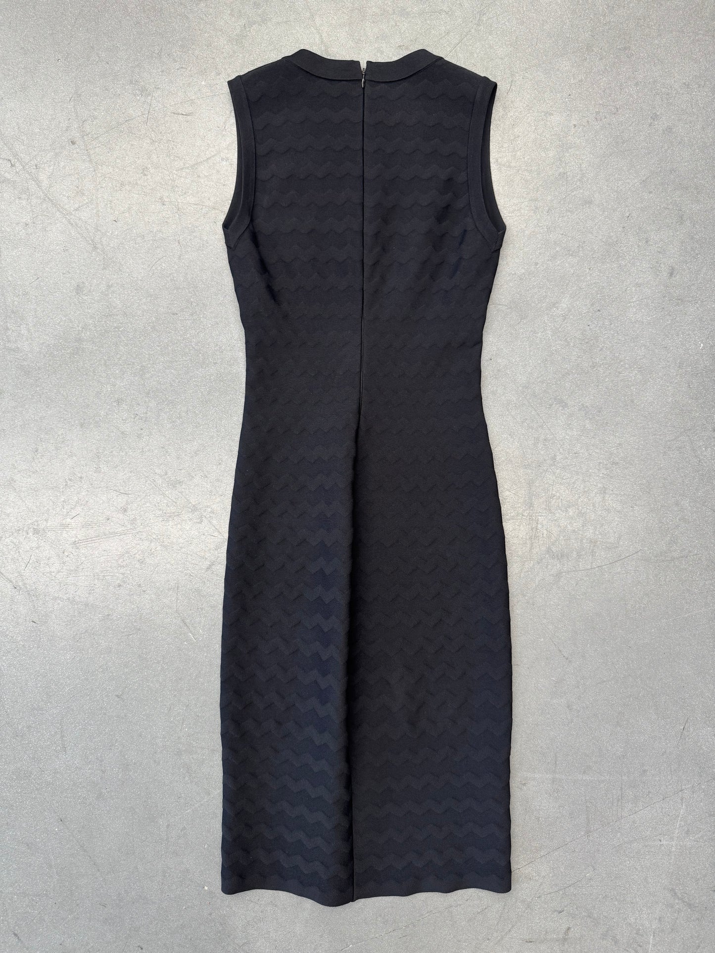VINTAGE ALAIA V-COLLAR VISCOSE DRESS