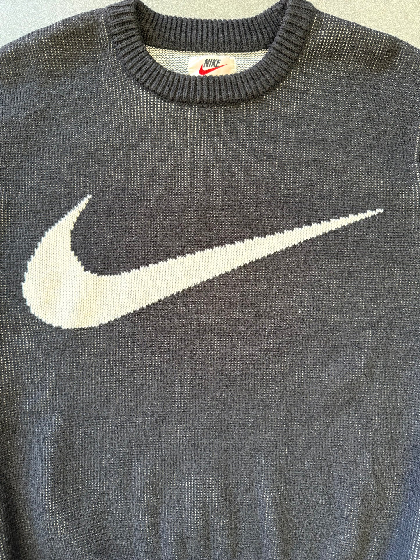 SS19 SUPREME NIKE SWOOSH SWEATER BLACK/WHITE