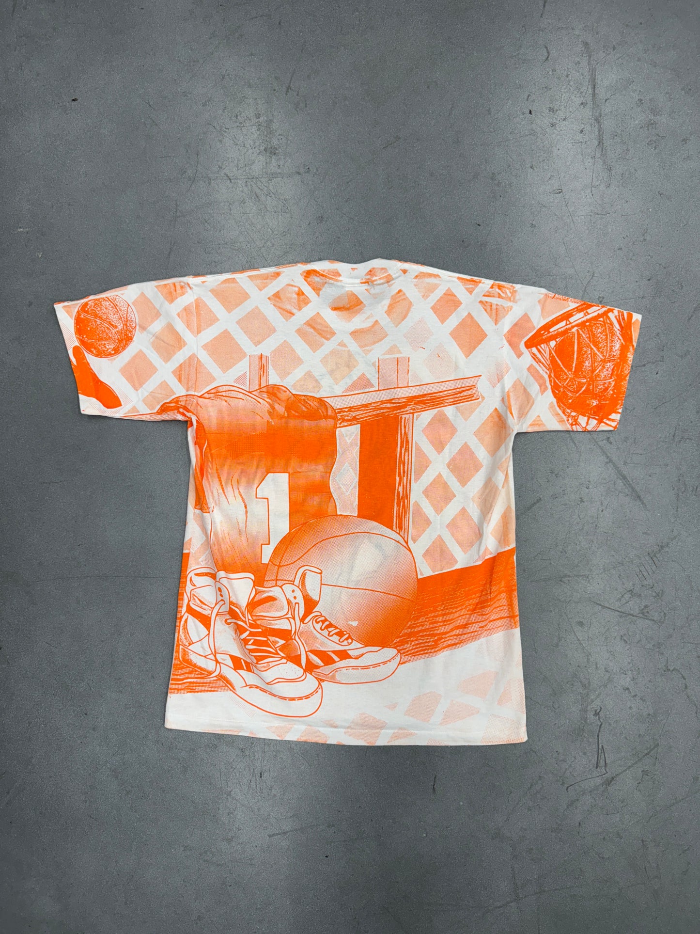 90'S MIAMI HURRICANES SEAL OF THE UNIVERSITY OF MIAMI AOP (ACTIVEWEAR TAG) - ORANGE