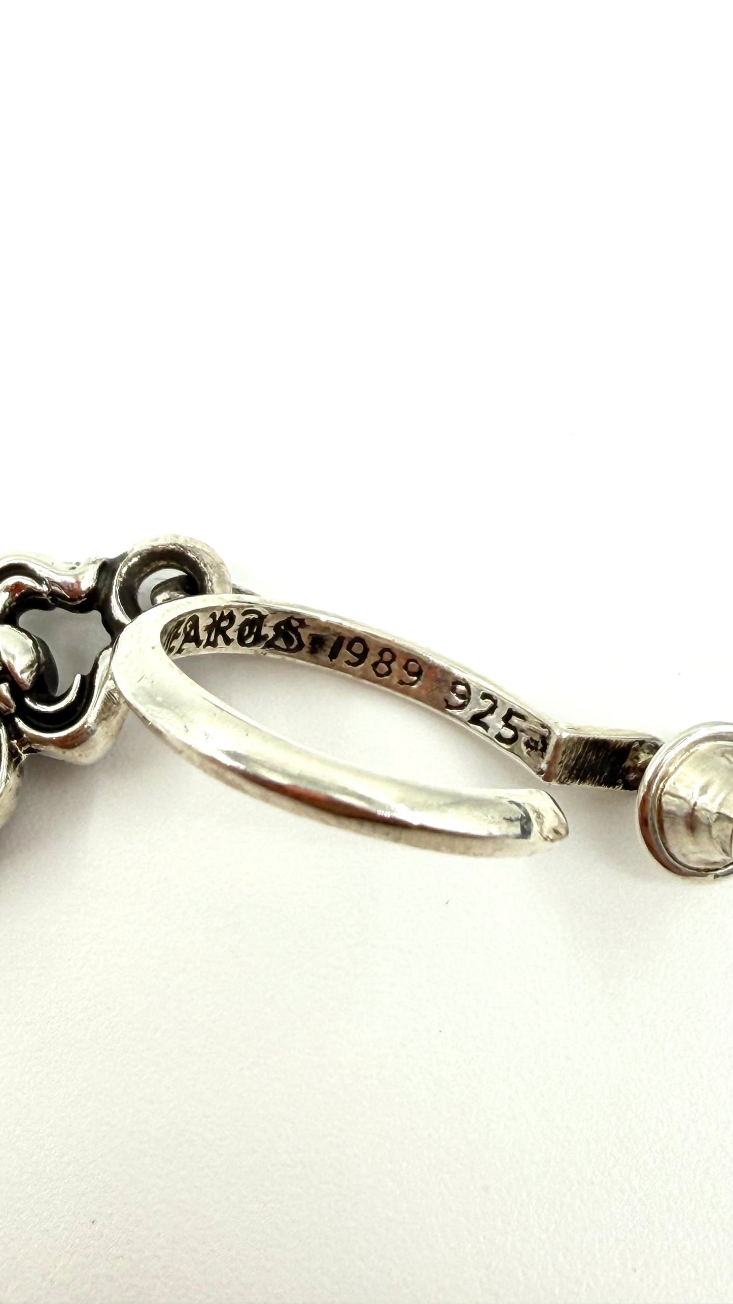 CHROME HEARTS #5 DAGGER HOOP SILVER EARRING