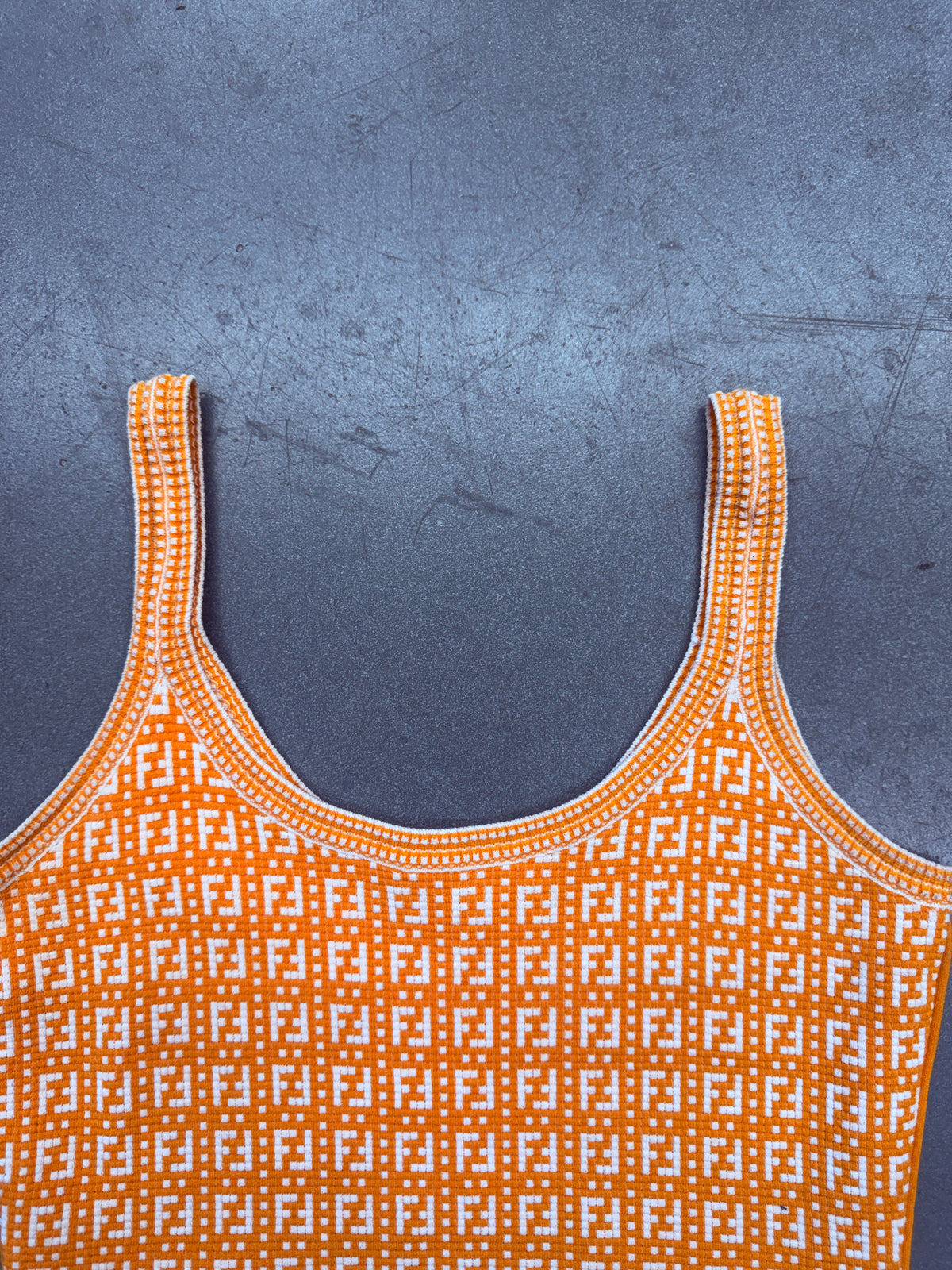 2020 FENDI FF ZUCCA MONOGRAM JACQUARD KNIT MINI DRESS
