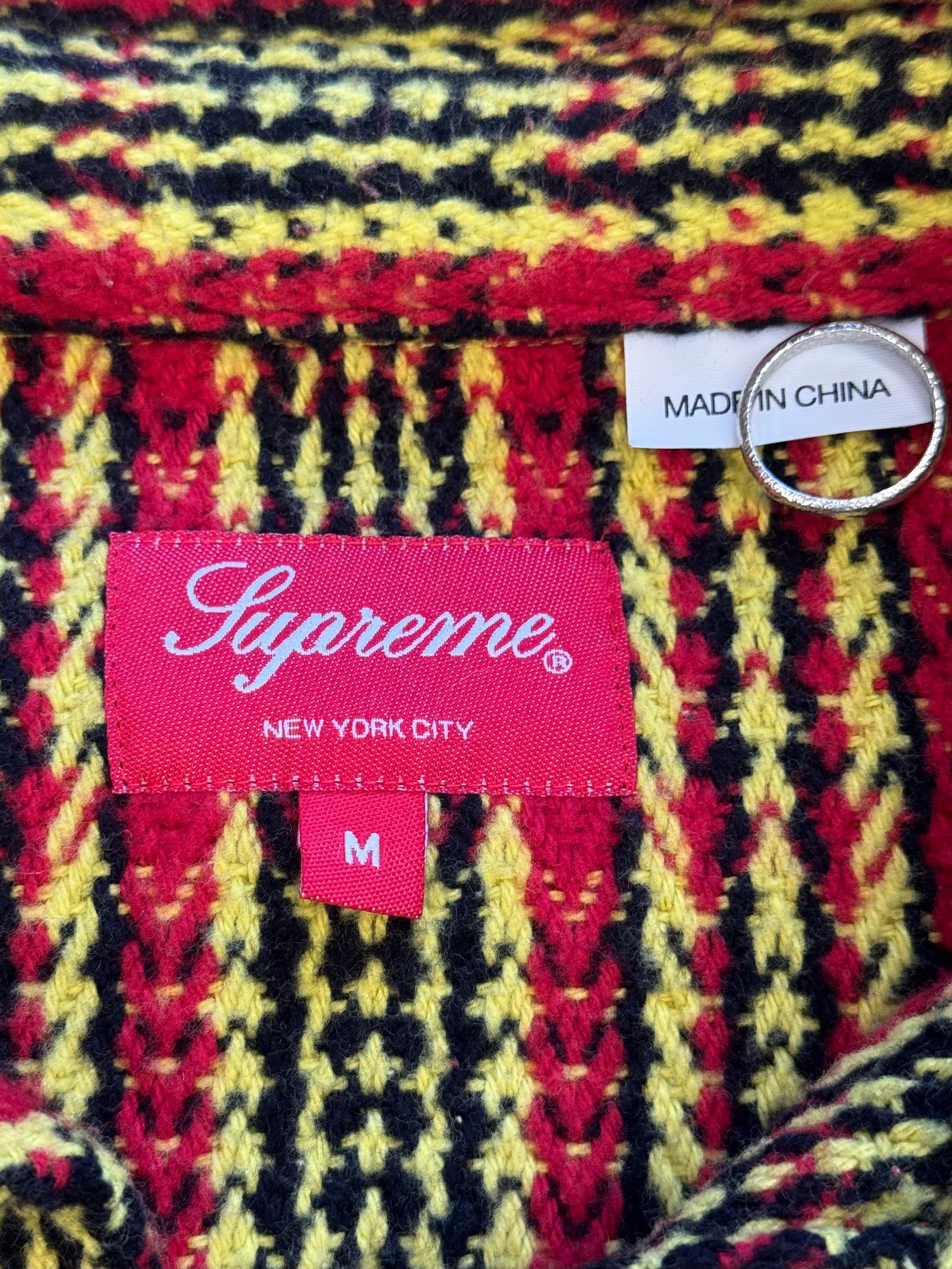 FW22 SUPREME HEAVY FLANNEL SHIRT - GOLD