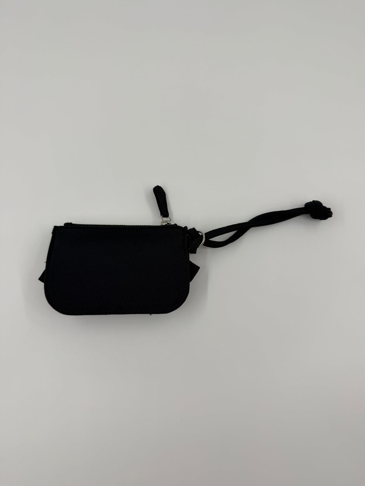 BALENCIAGA LE CAGOLE COIN PURSE WALLET - BLACK SKIRT SPANDEX WITH RUFFLES