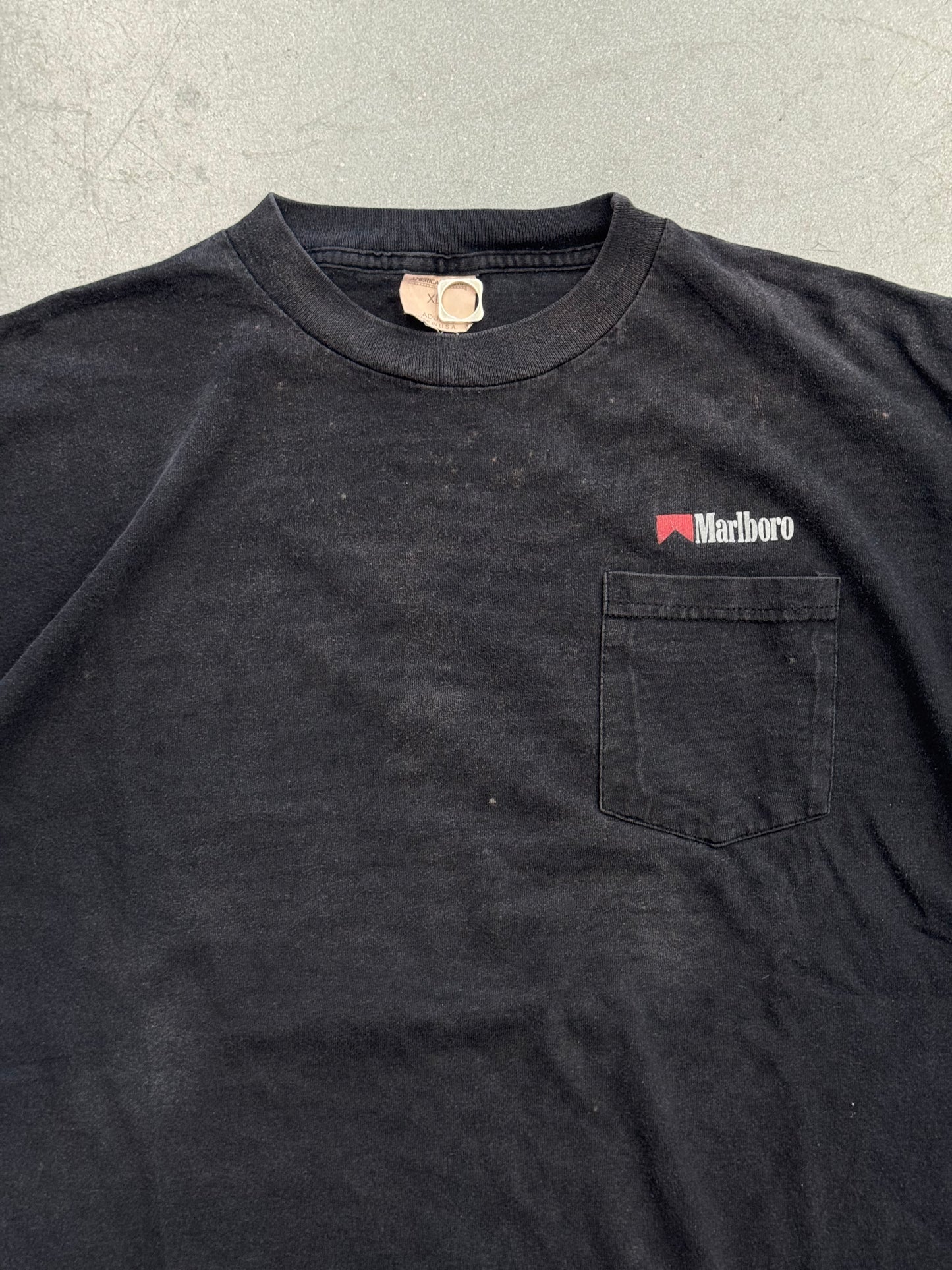 90S MARLBORO RANCH PARTY MULLET POCKET TEE (AMERICAN BORN TAG)