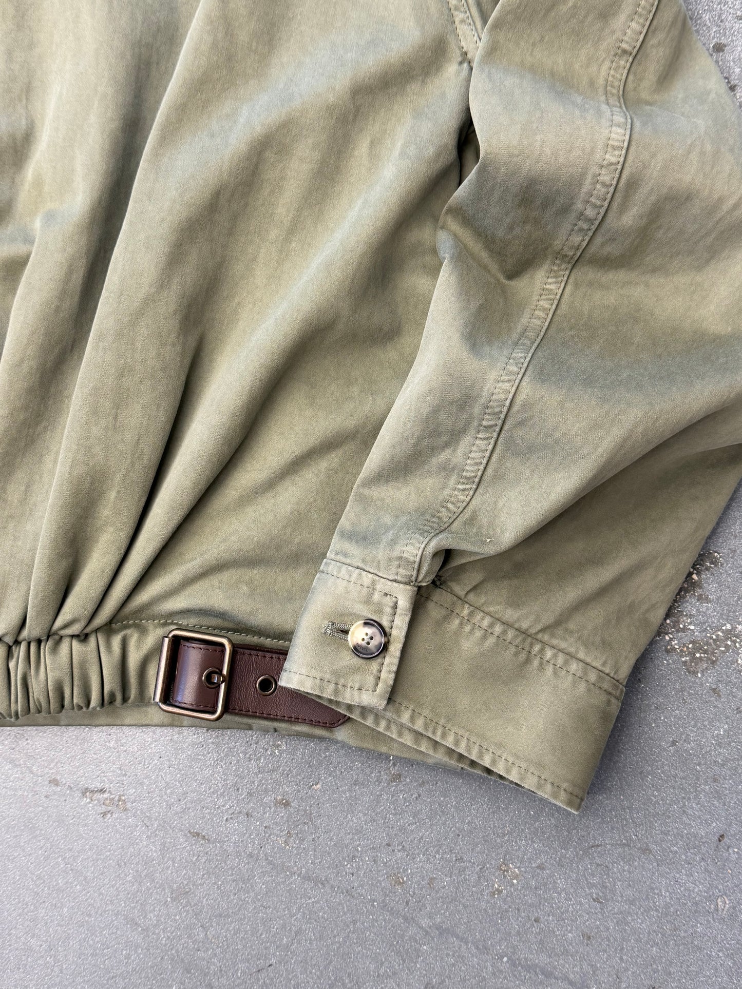 LOEWE BELTED JACKET - KHAKI GREEN