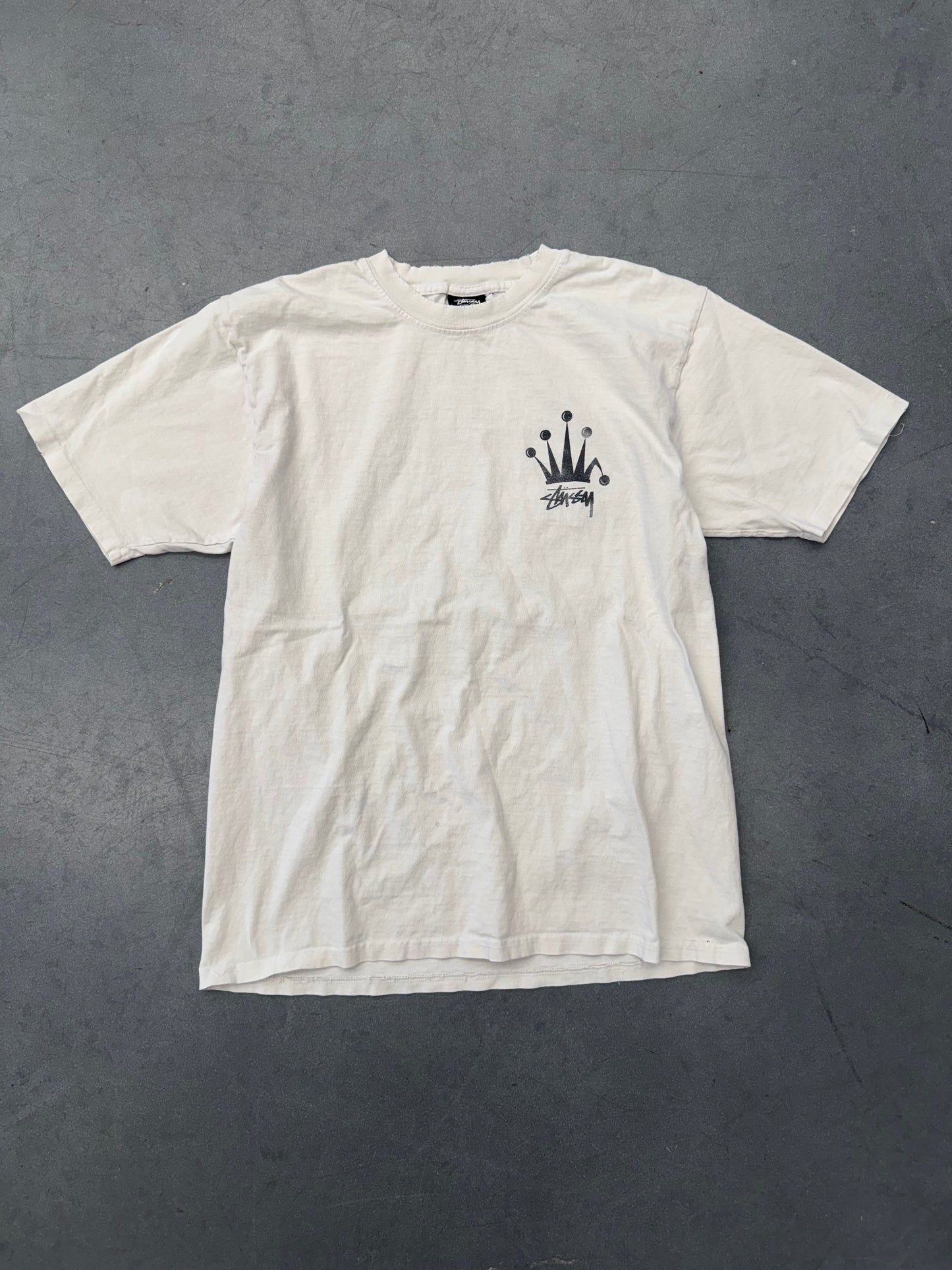 Y2K STUSSY CROWN MULLET TEE  (GUATEMALA STUSSY TAG)