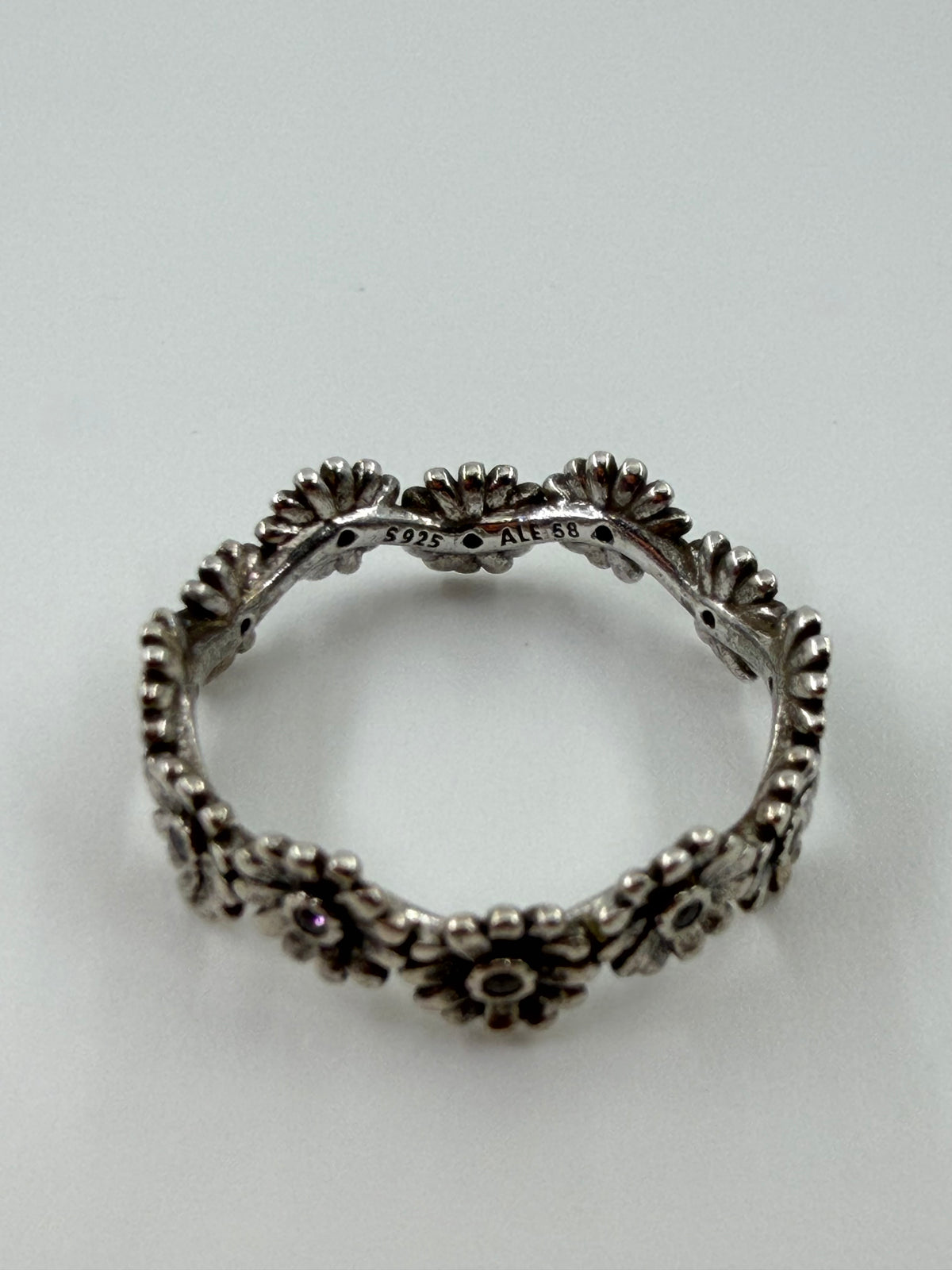 PANDORA SPARKLING DAISY FLOWER CROWN STERLING SILVER RING