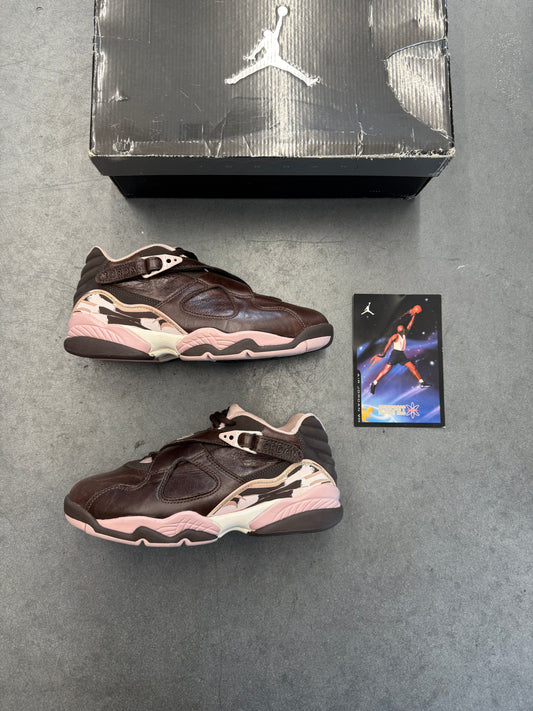 2007 SIZE 9 WOMENS AIR JORDAN 8 RETRO LOW DARK CINDER (PRE-OWNED WITH BOX)