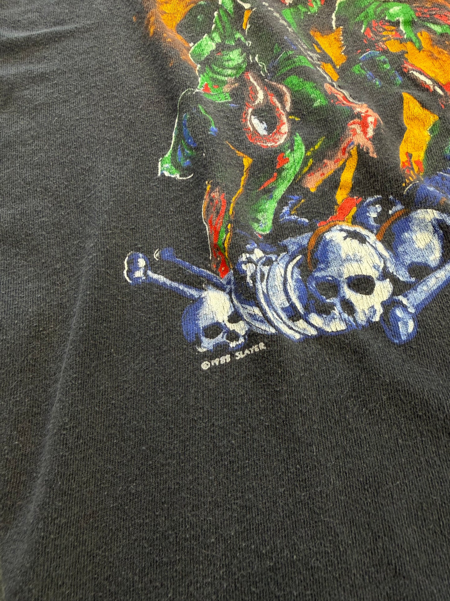 1988 SLAYER WORLD SACRIFICE TOUR TEE (HANES TAG)