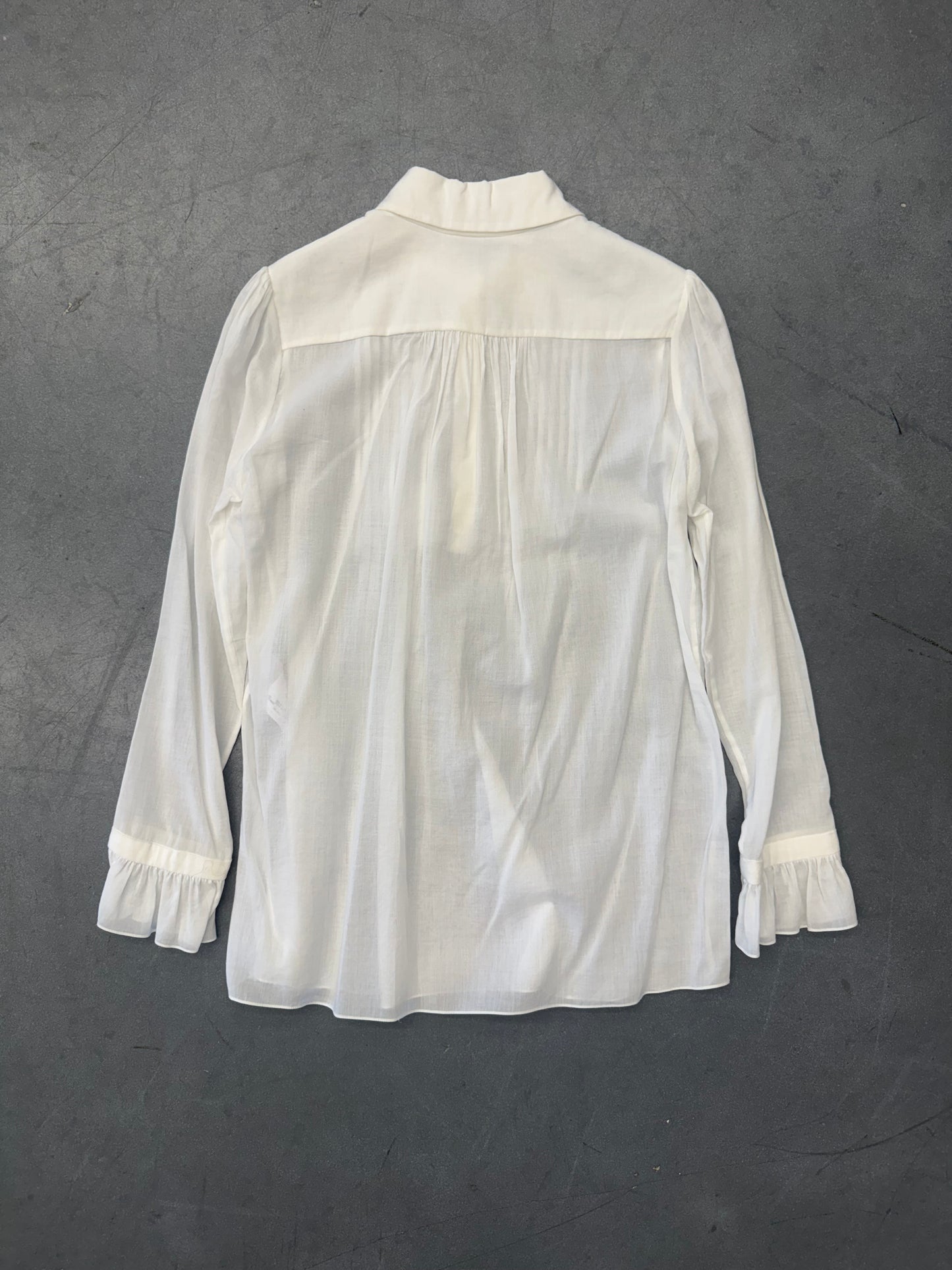 2015 SAINT LAURENT PLEATED BLOUSE