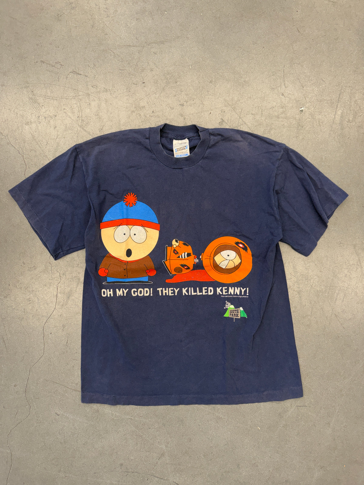 1998 SOUTH PARK OH MY GOD! THEY KILLED KENNY! TEE (SCREEN STARS TAG)