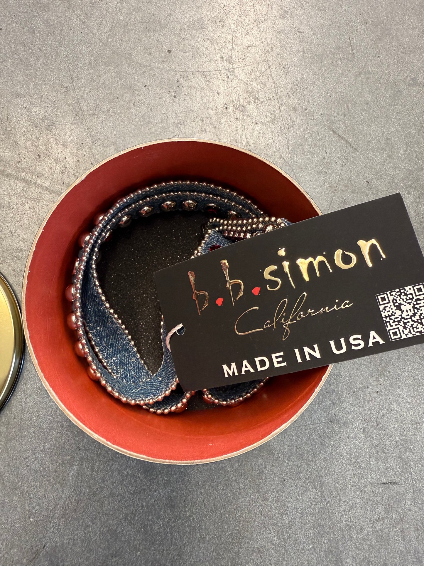 SS25 SUPREME B.B. SIMON DENIM LANYARD - WASHED INDIGO (NEW IN BOX)