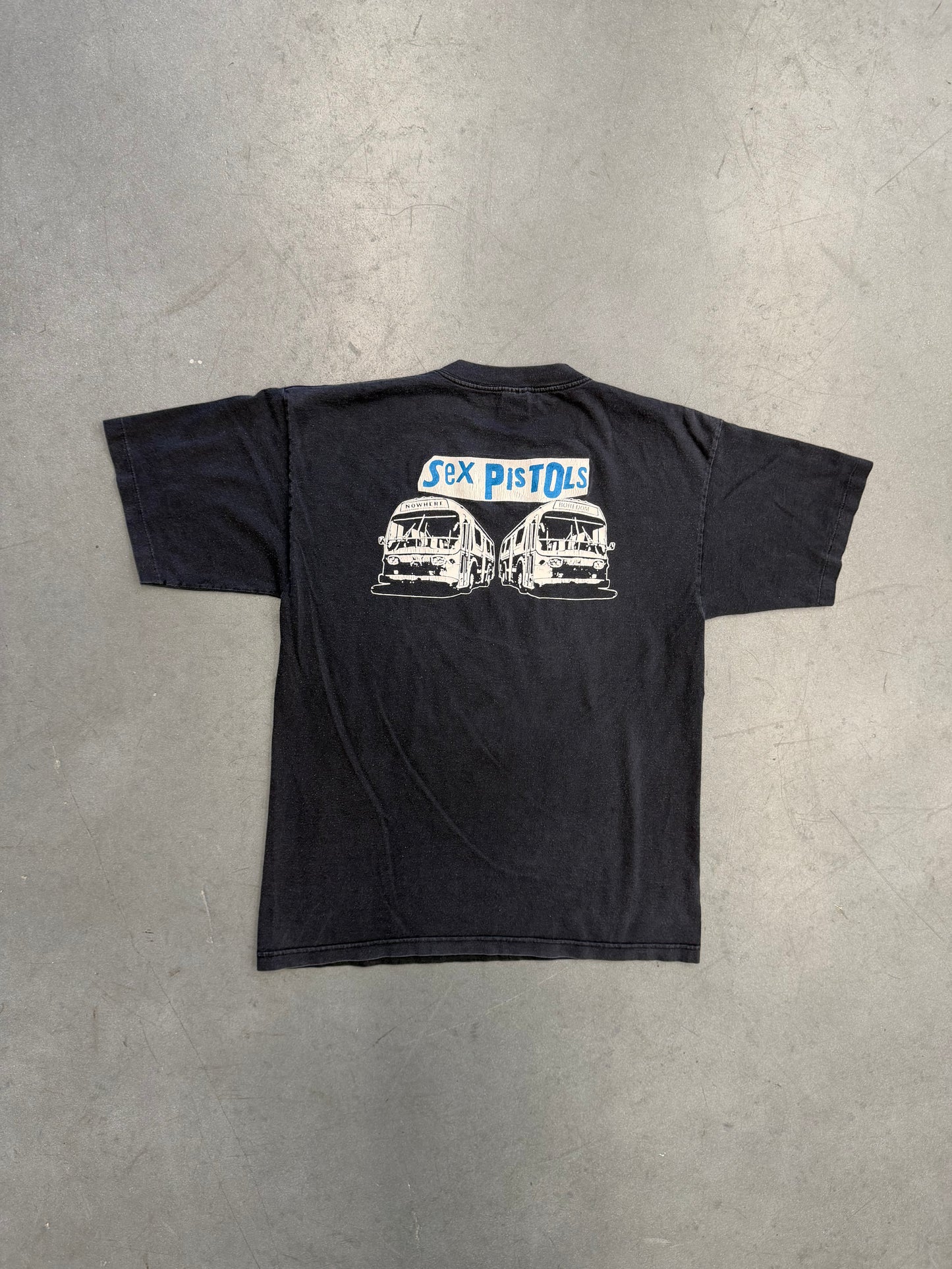 90S BOOTLEG SEX PISTOLS 'NOWHERE' 'BOREDOM' BUSSES TEE (MURINA TAG)