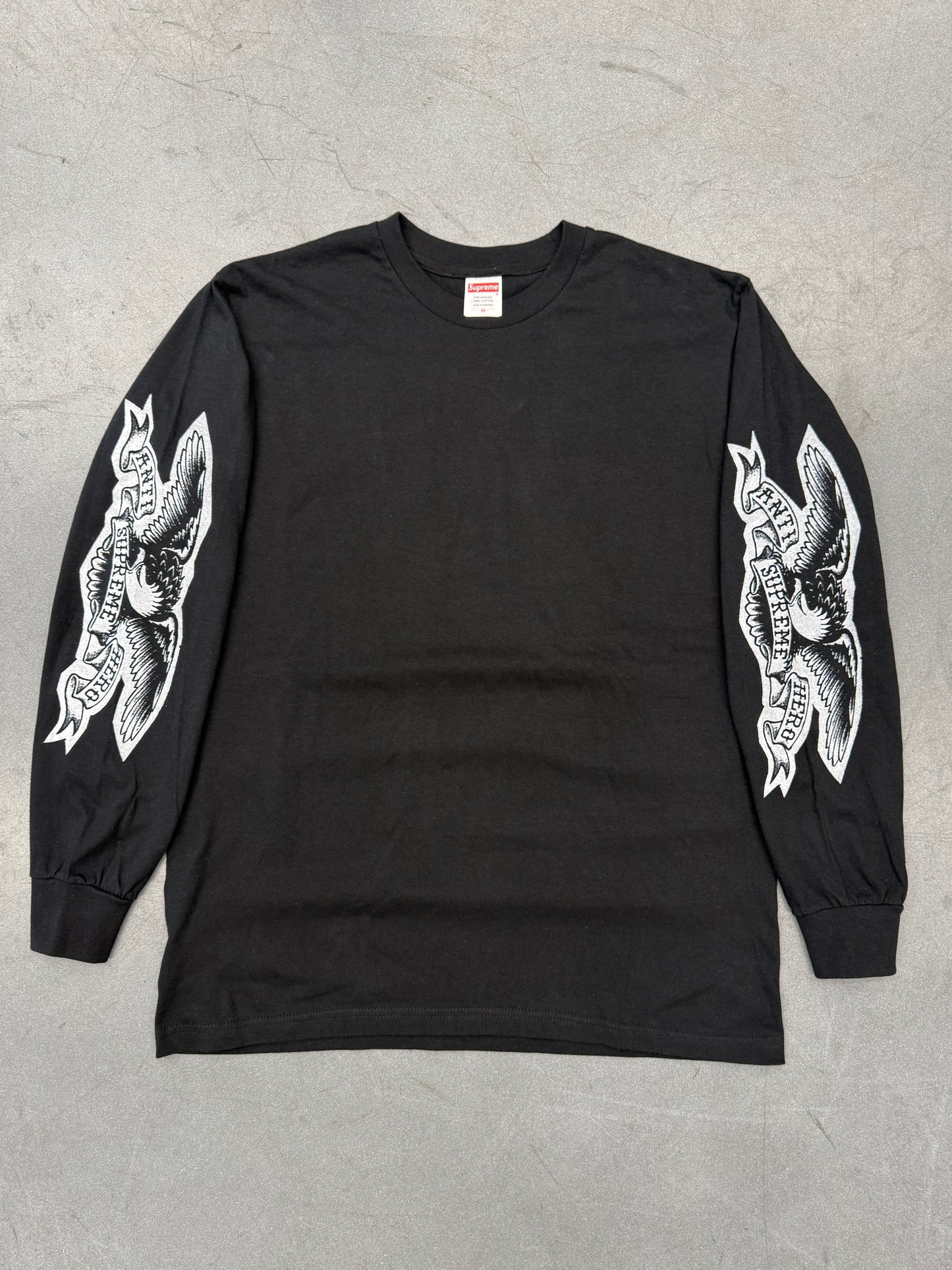 FW25 SUPREME ANTIHERO EAGLE LS TEE - BLACK