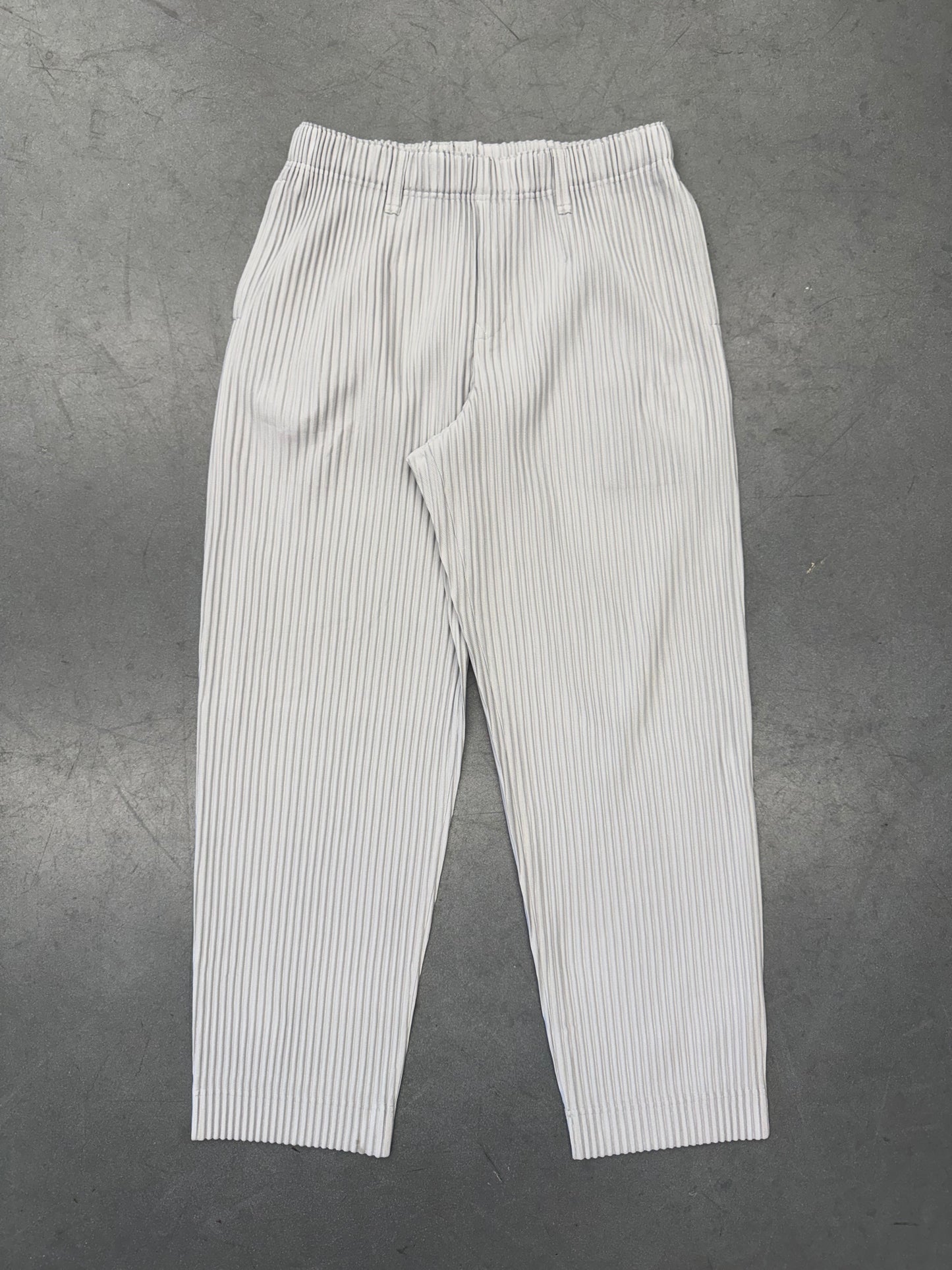ISSEY MIYAKE HOMME PLISSE PLEATED PANTS - GREY