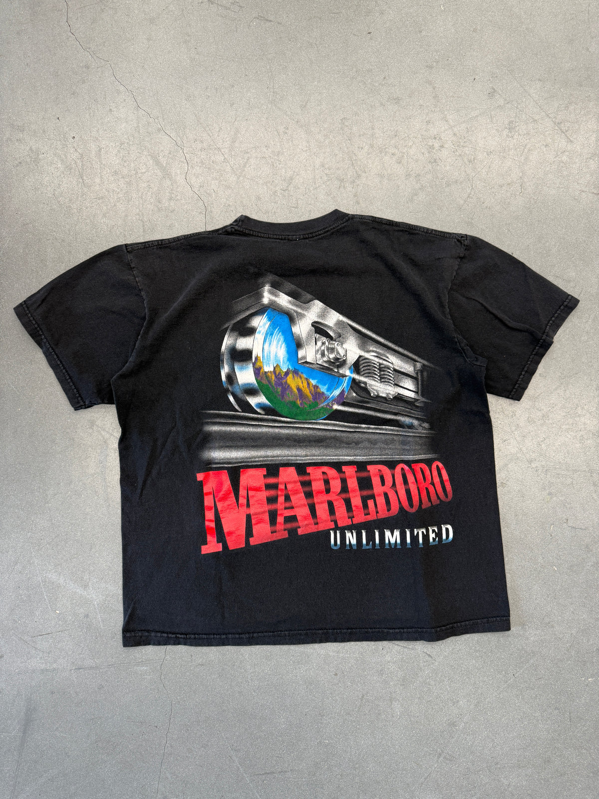 90S MARLBORO UNLIMITED TRAIN POCKET TEE (PULLED TAG)