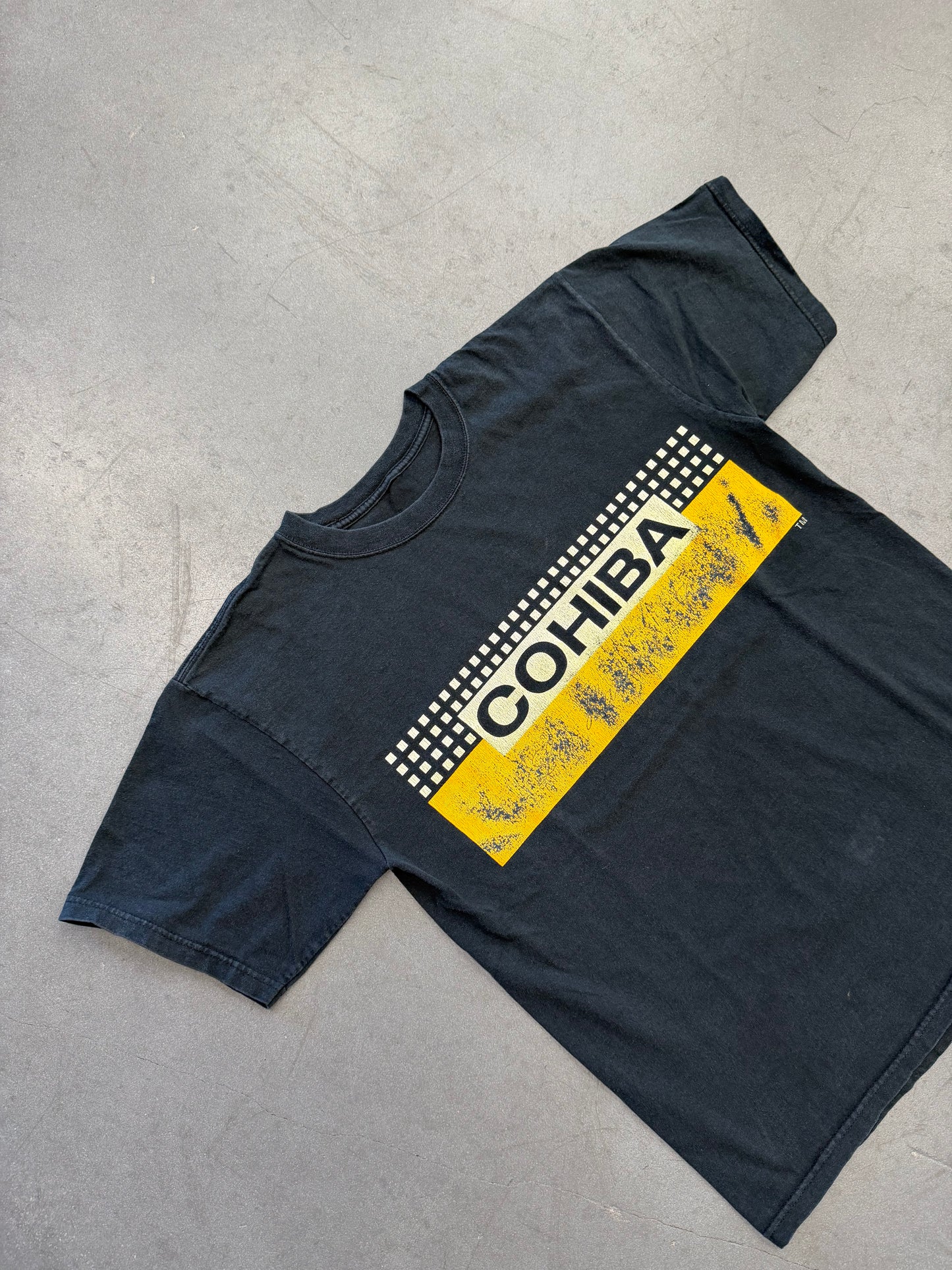 Y2K COHIBA CUBAN CIGARS SPELLOUT TEE (PULLED TAG)