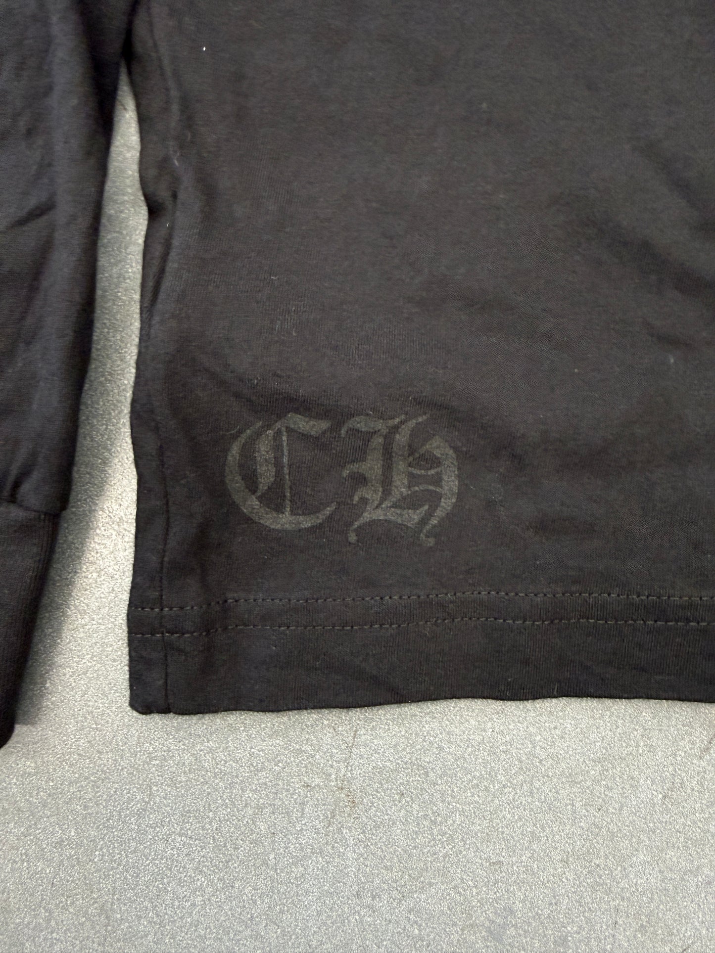 CHROME HEARTS COLLAR PRINT LONG SLEEVE POCKET TEE
